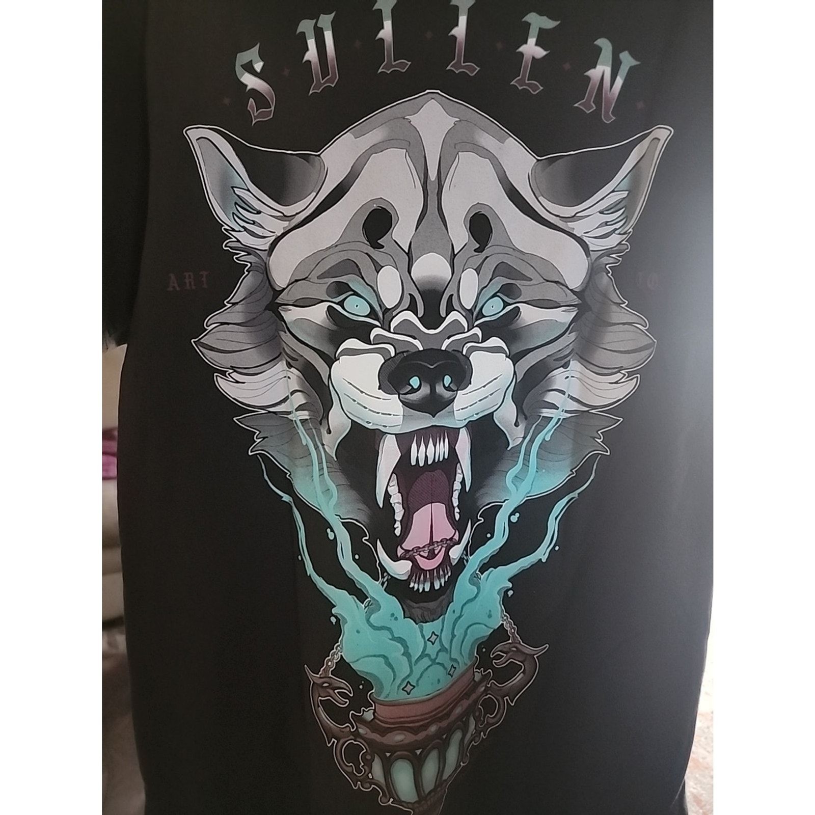 Men\'s Sullen Art Collective Wolf Conjuring Tattoo Premium NWT T-Shirt Small A120