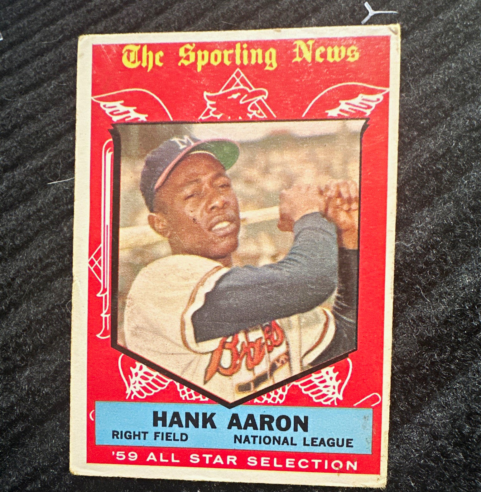 Bazooka 1959 Hank Aaron #561 Milwaukee Braves Baseball Card All-Star