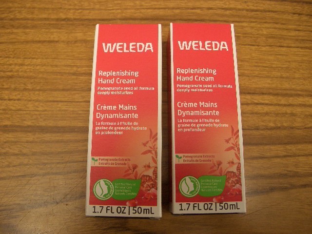 2-Weleda Replenishing Hand Cream Pomegranate 1.7oz/50 ml each Exp 11/27