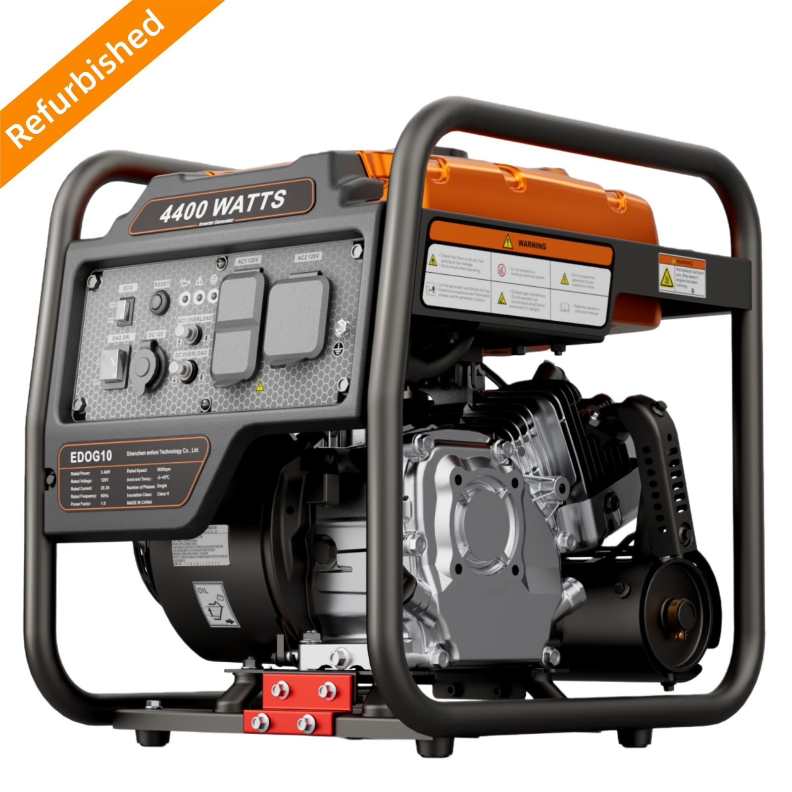 Efurden 4400W Portable Inverter Generator Gas Powered Generator for Home Backup