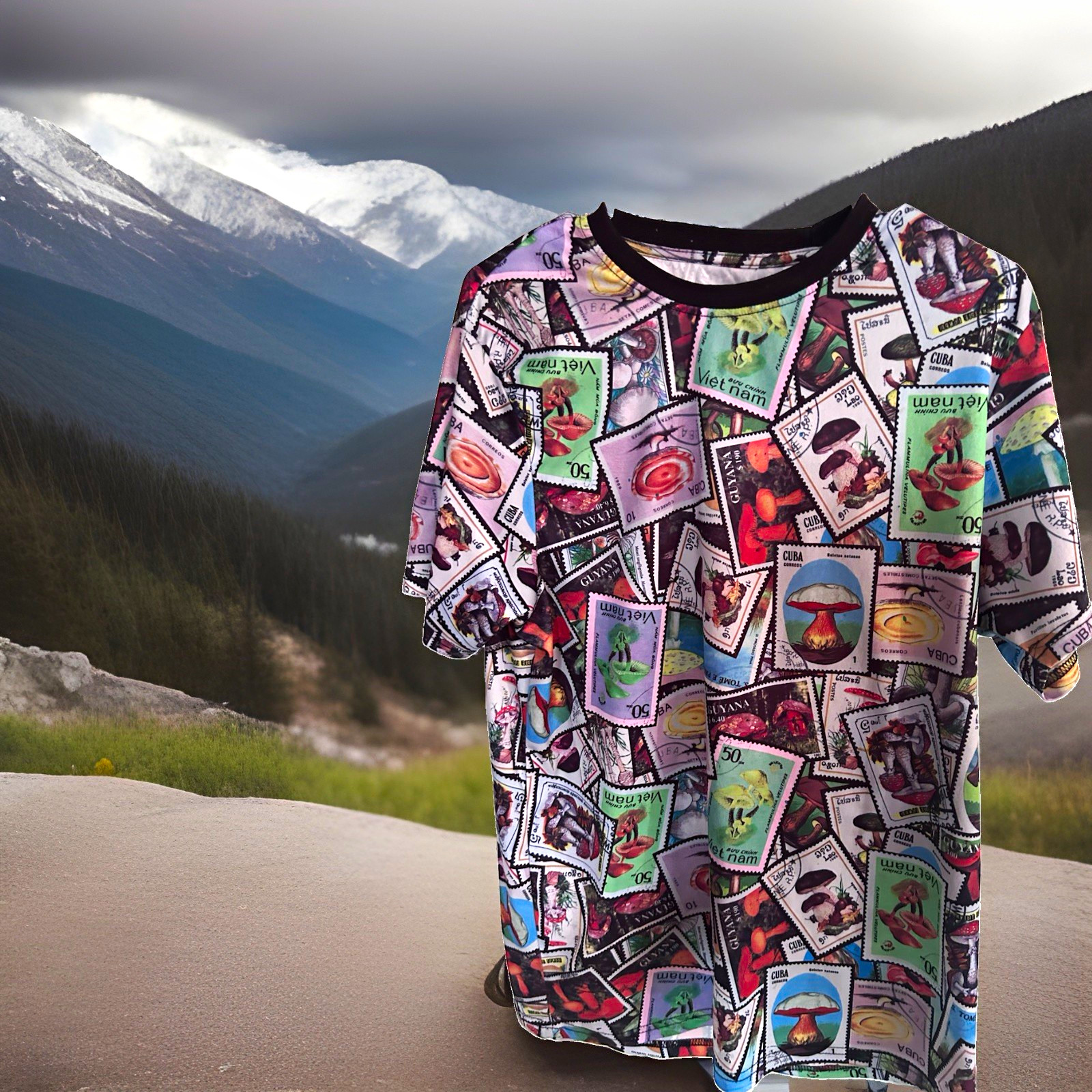 Fresh prince of bell air vintage mushroom stamp Sleeve T-Shirt Large