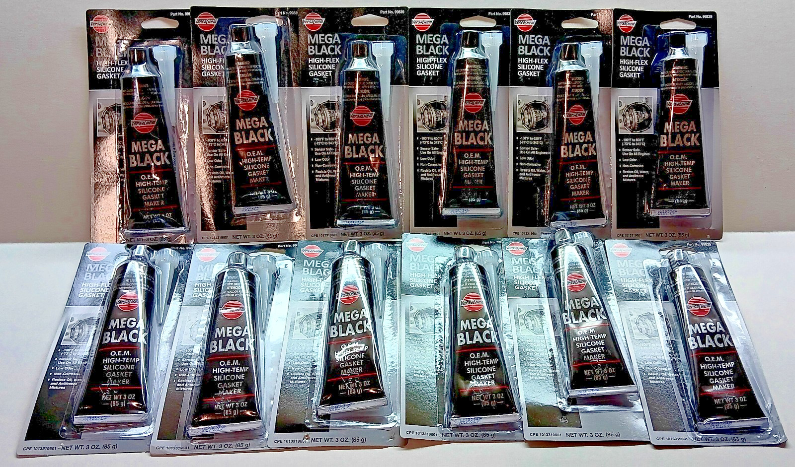 Gasket Maker Silicone Mega black 12 VersaChem 3 oz O.E.M Import Sensor Safe OEM
