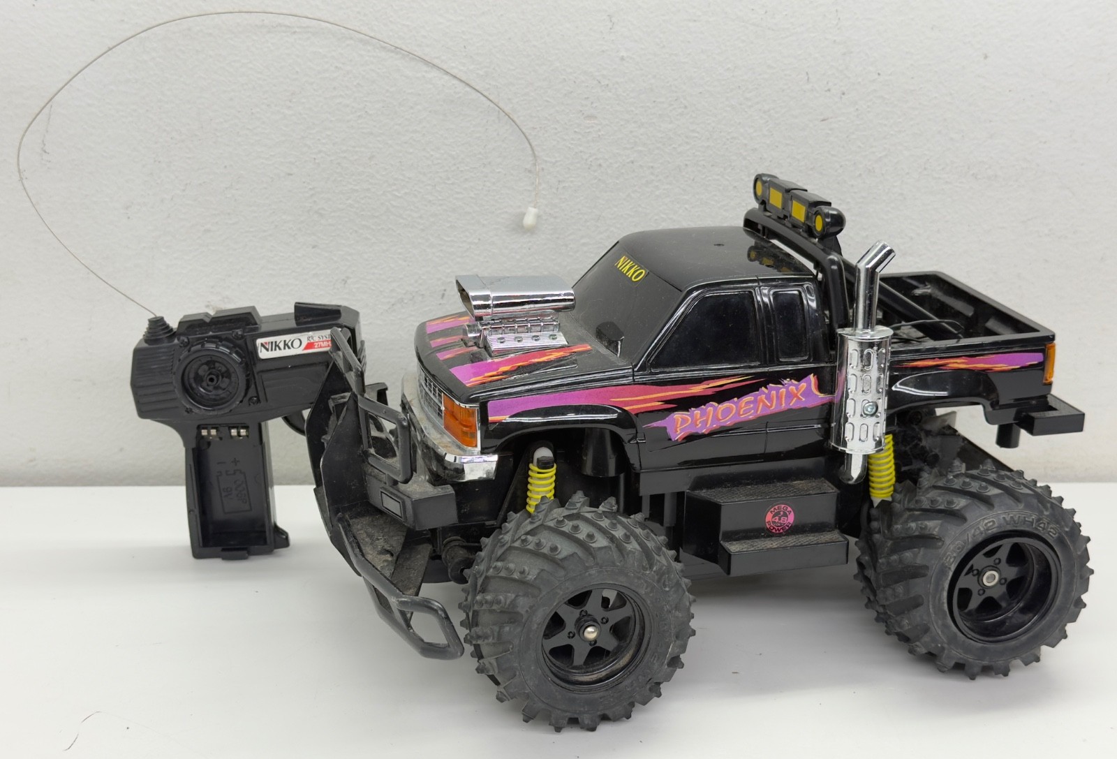 Vtg 1990s Nikko Phoenix RC Monster Truck Body Sound Machine 4WD UNTESTED READ
