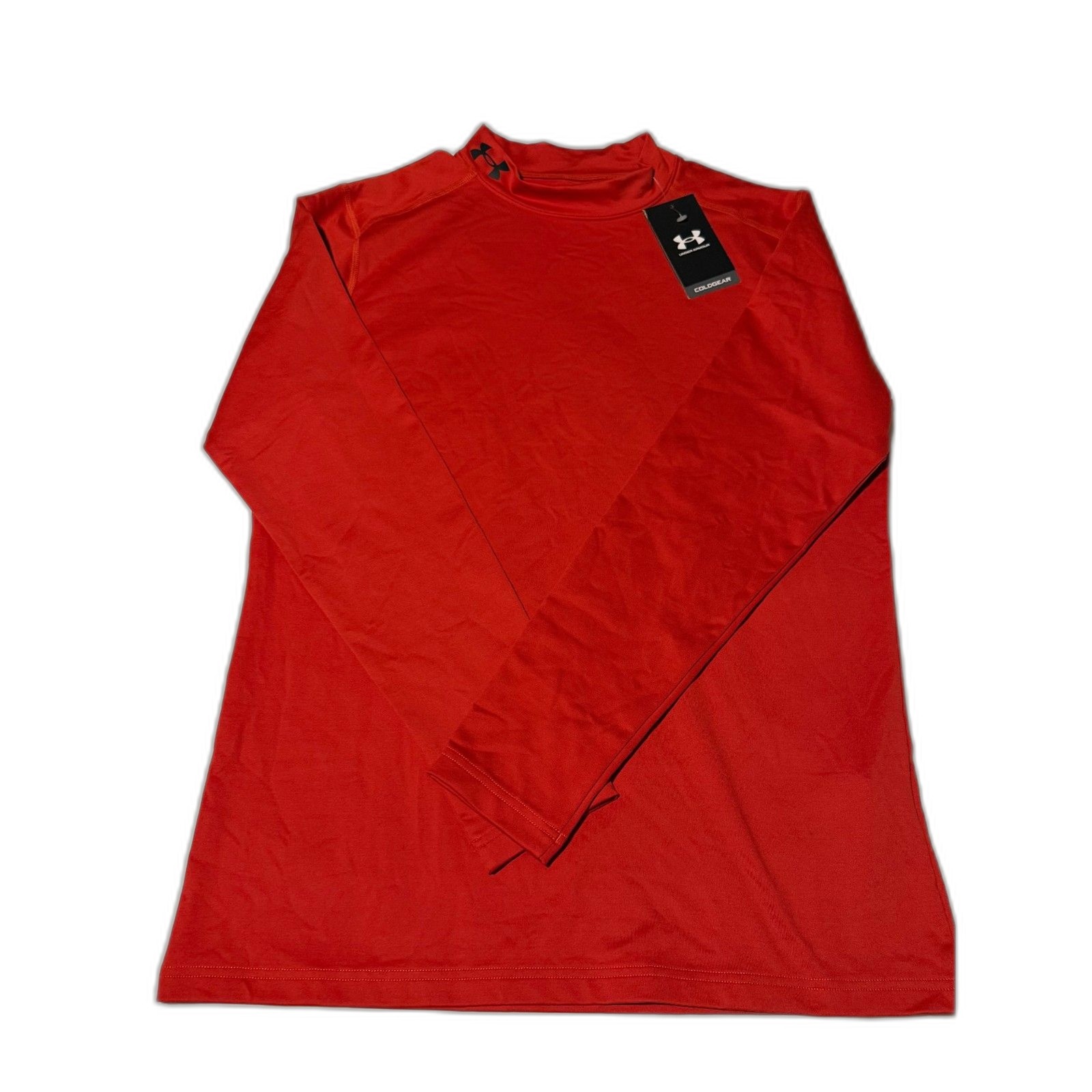 Under Armour ColdGear Mock Neck Long Sleeve – Red – Men\'s L – NWT
