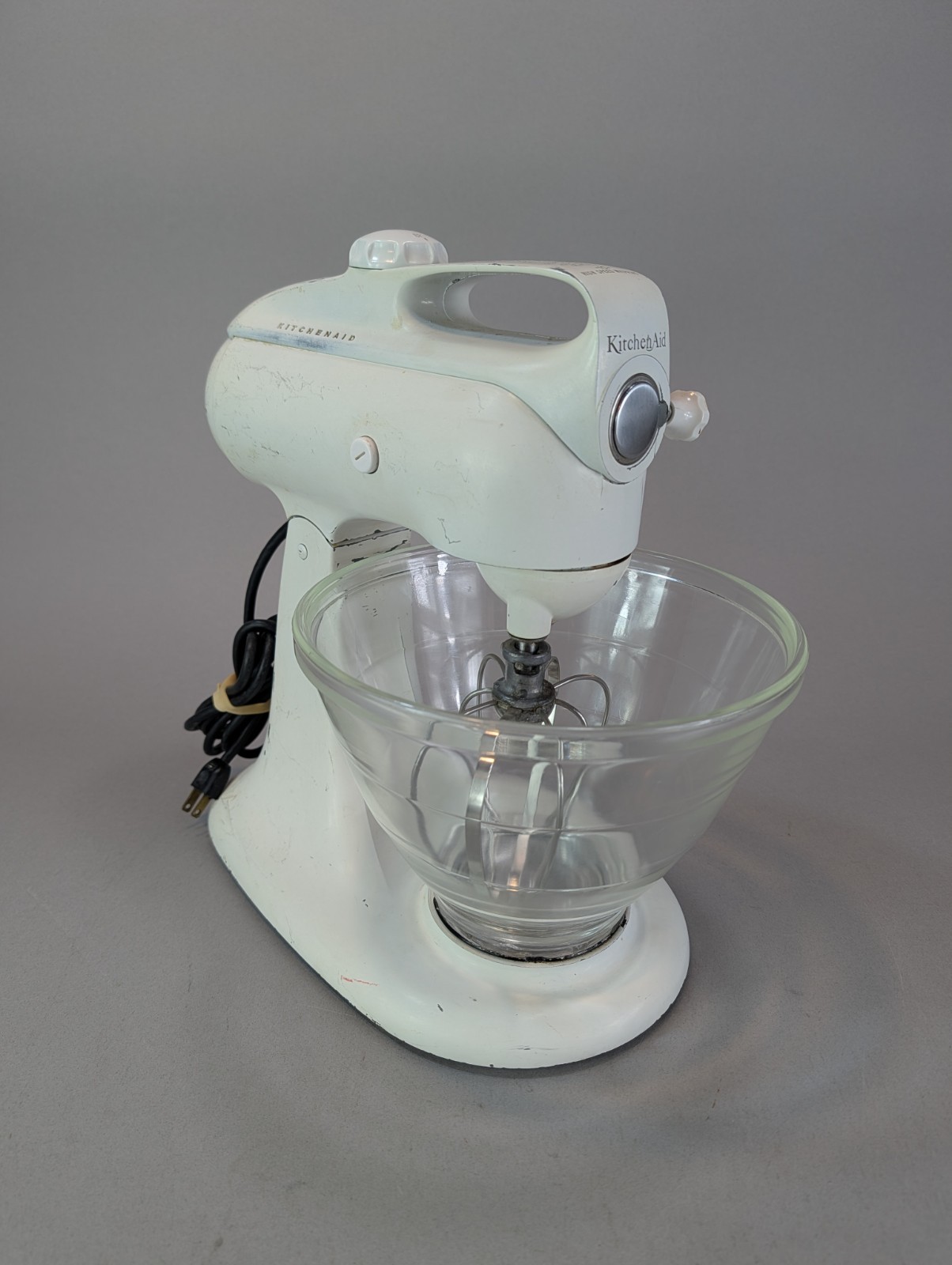 WORKING Vintage KitchenAid Tilt Stand Mixer Model 3-C With Glass Bowl & Whisk
