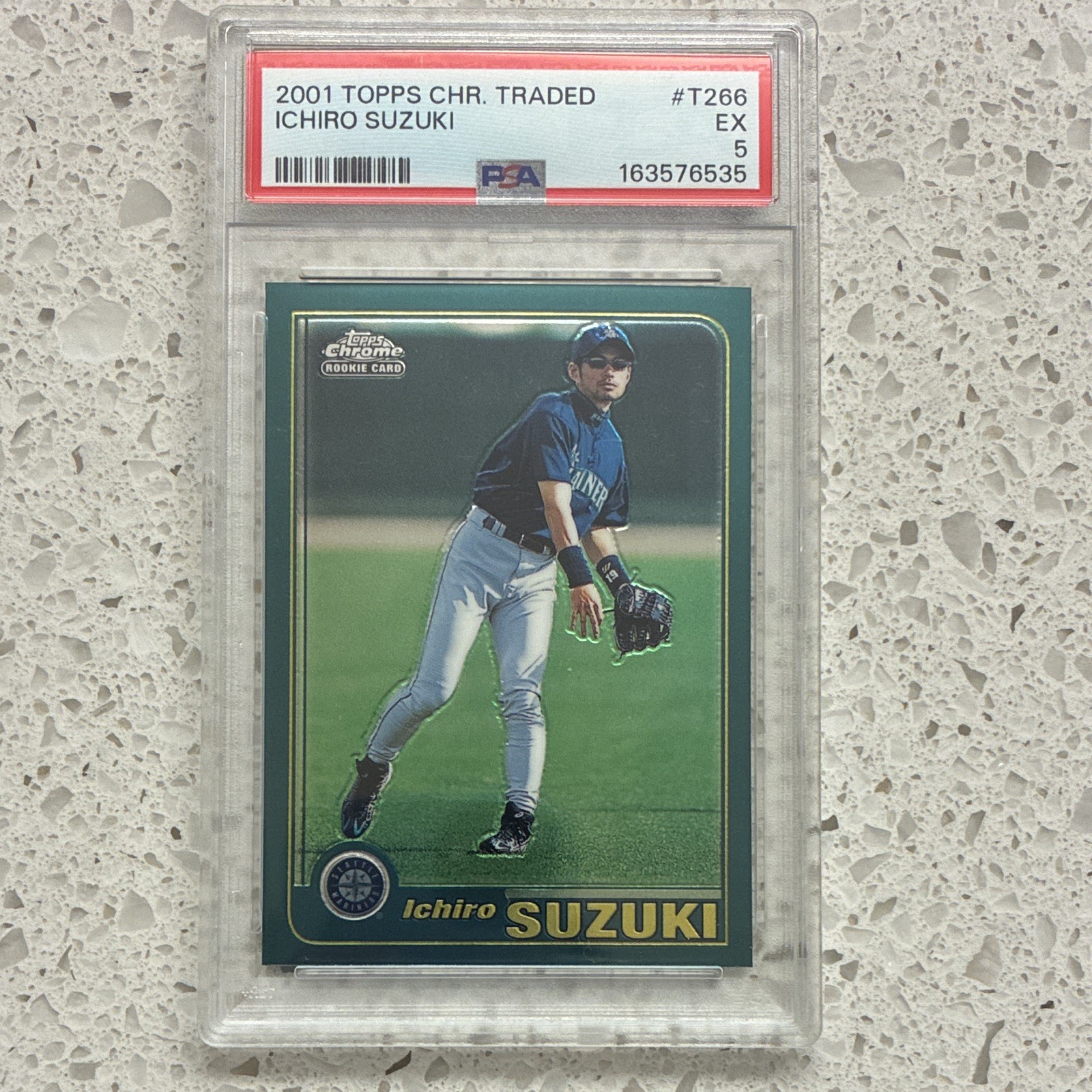 Topps 2001 Topps Traded & Rookies Ichiro Suzuki Chrome Rookie #T266 PSA 5 Topps 2001 Topps Traded & Rookies Ichiro Suzuki Chrome Rookie #T266 PSA 5