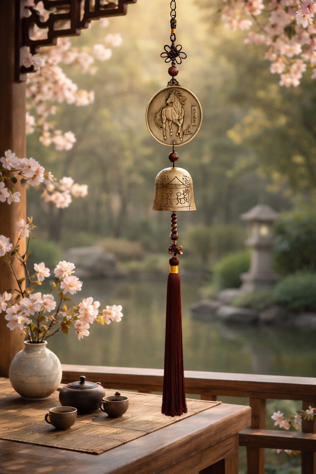Feng Shui 2026  Zodiac Horse Wind Chime Hanging wealth & success