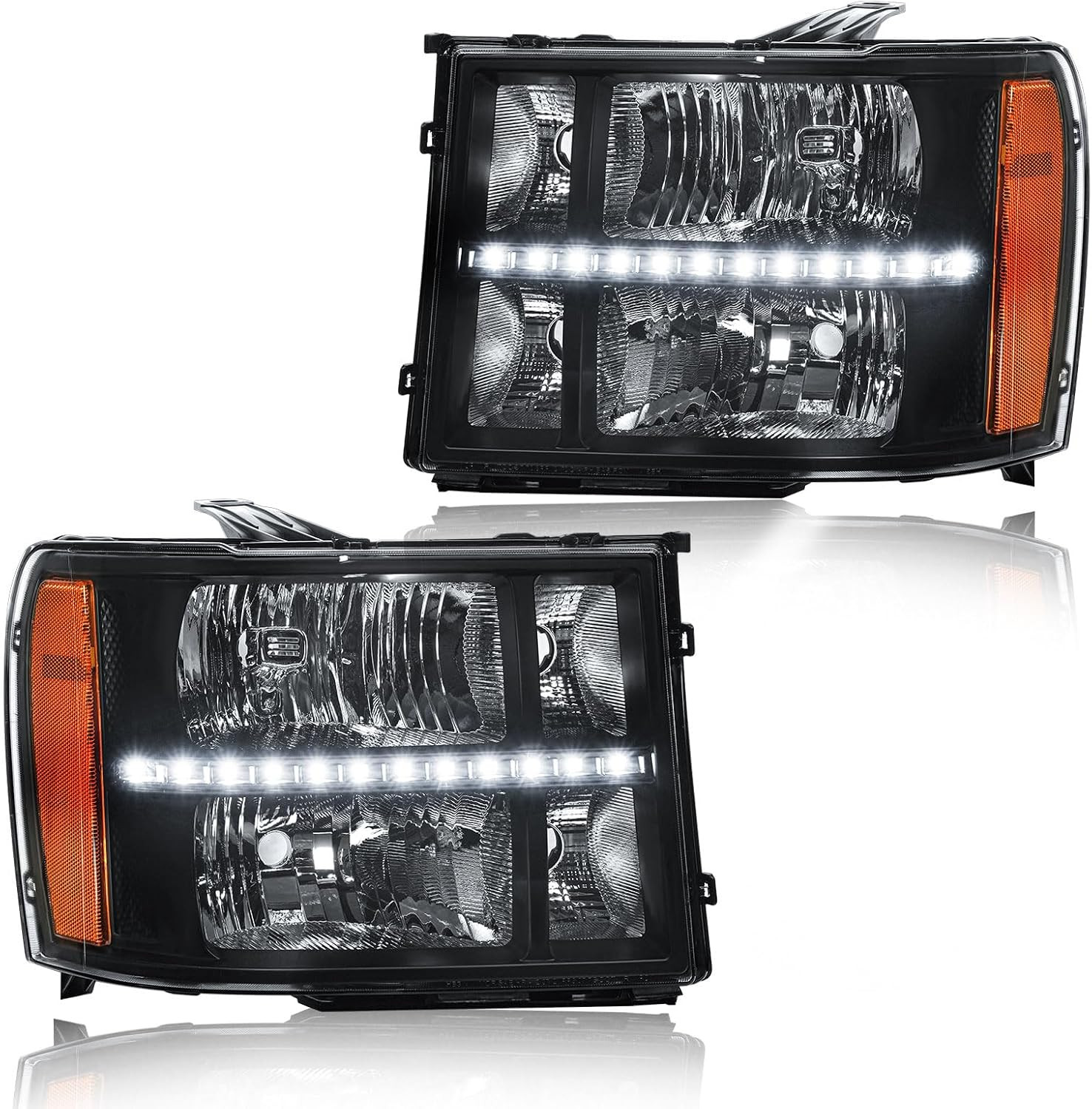2007-2013 Sierra 1500 2007-2014 Sierra 2500HD 3500HD Headlight Assembly–Compatib 2007-2013 Sierra 1500 2007-2014 Sierra 2500HD 3500HD Headlight Assembly–Compatib