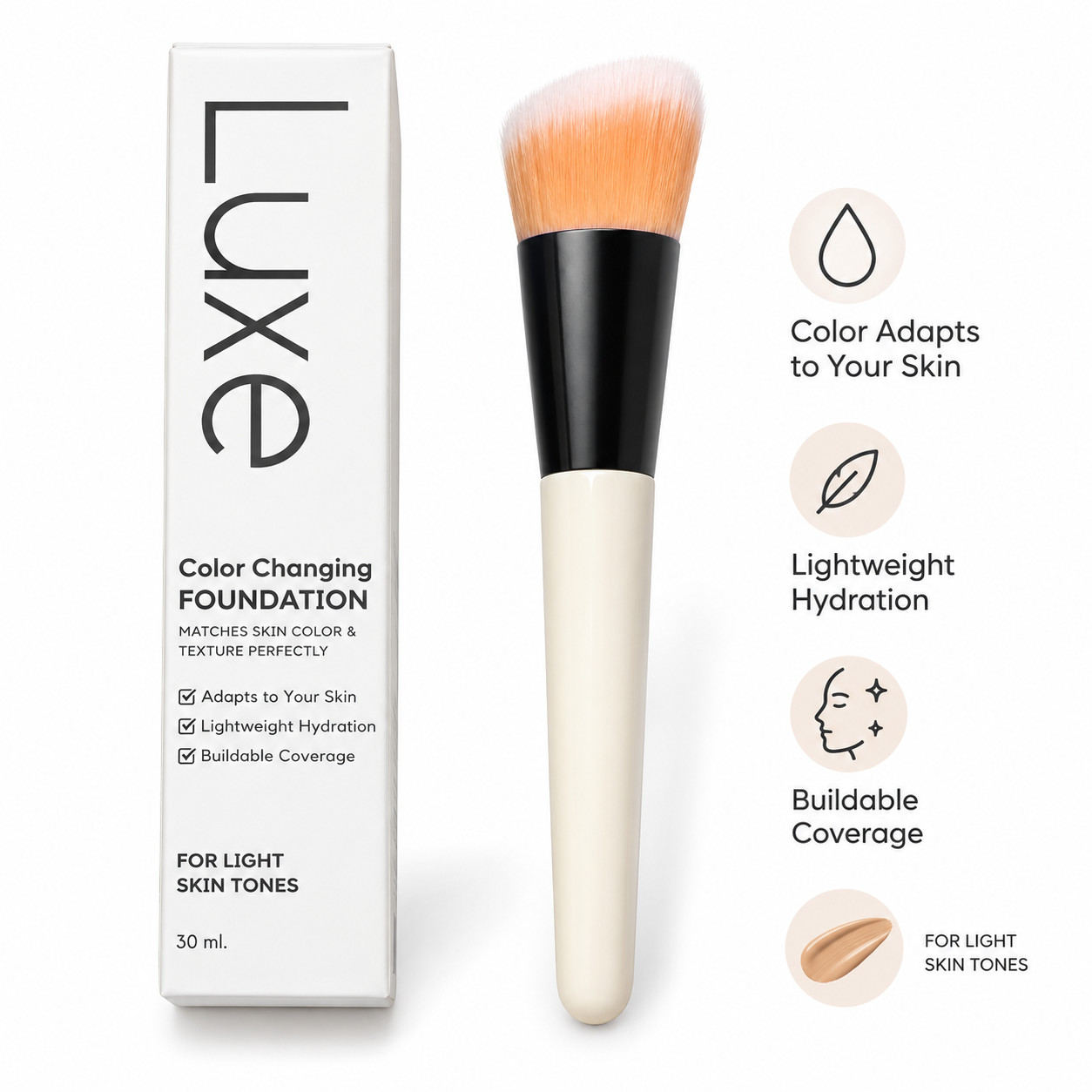 luxe color changing foundation