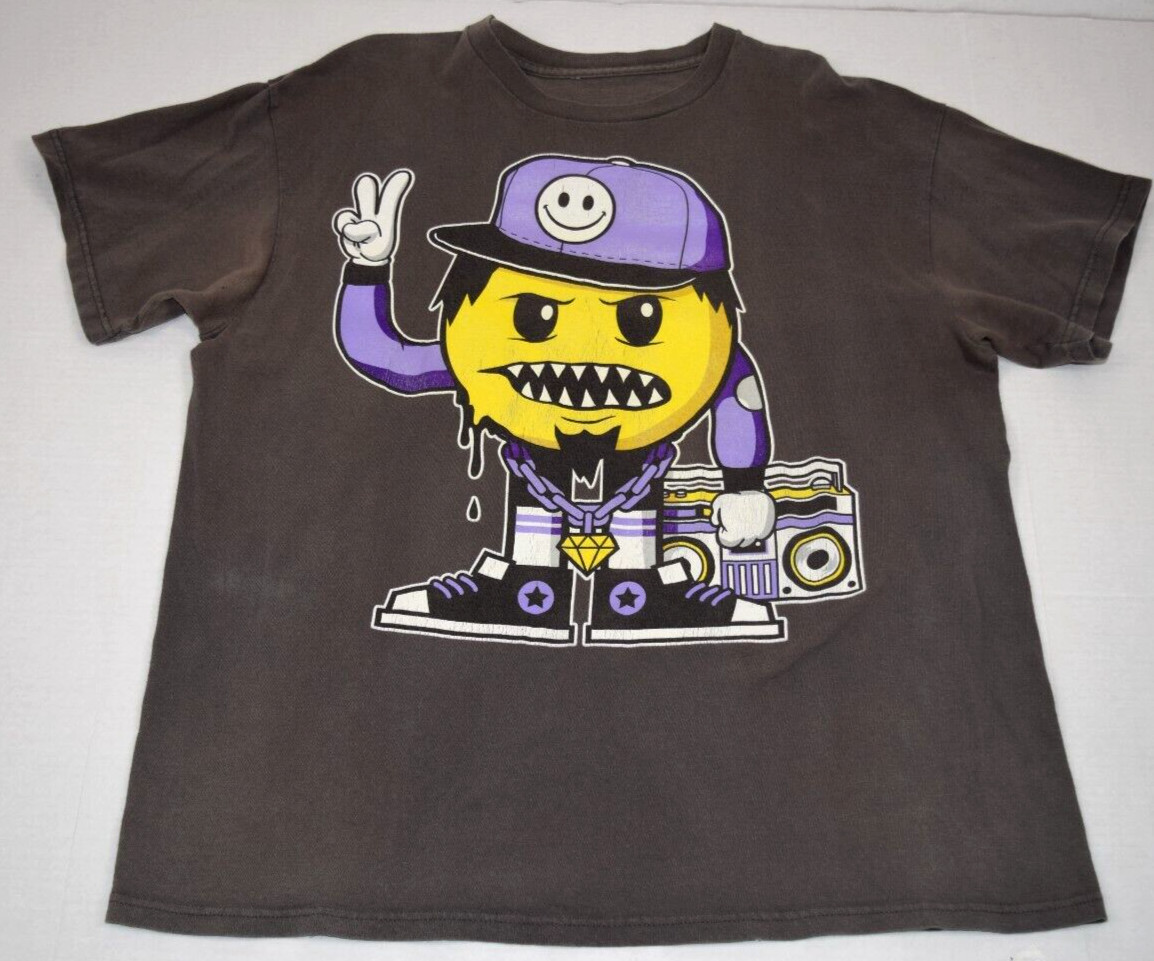 Vintage T-Shirt 90s Size L Graffiti Character Boom Box Graphic Streetwear Tee