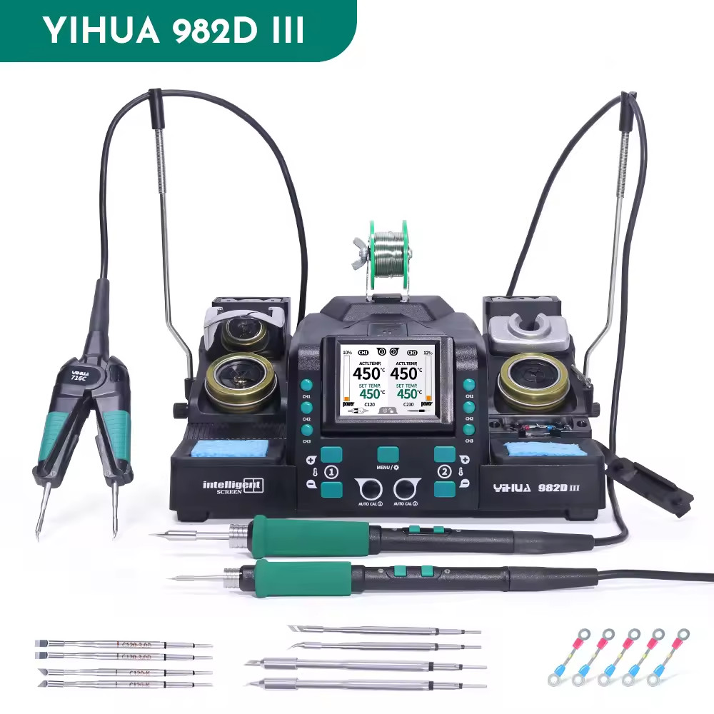 YIHUA 982D-III Hot Tweezers Soldering Station Digital C210/C245 Soldering Iron