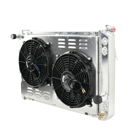 3 Row Aluminum Radiator 12V Slim Shroud Fan for 1982-1992 Chevy Camaro Firebird 3 Row Aluminum Radiator 12V Slim Shroud Fan for 1982-1992 Chevy Camaro Firebird
