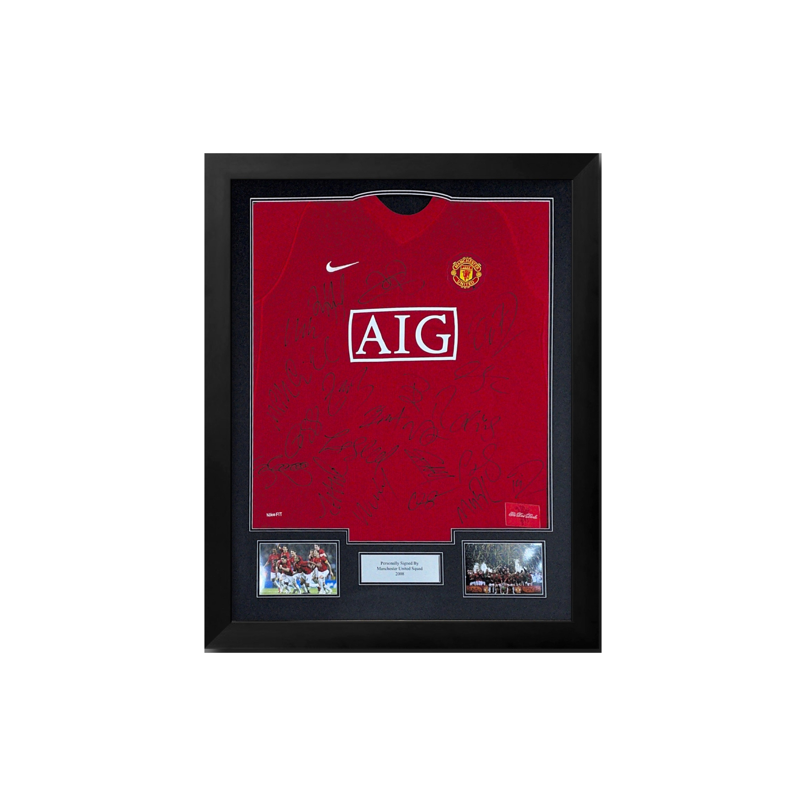 Signed Manchester United 2008 Shirt by the team with COA