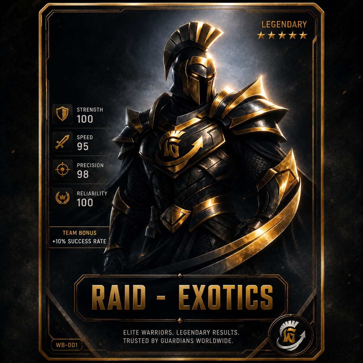 CardWarriorBoost Custom | Raid Exotics | Catalyst |  D2 |