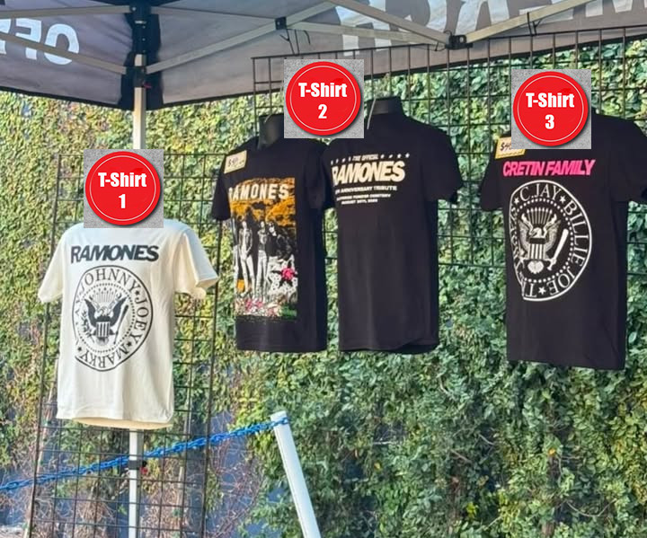 Ramones 50th Anniversary Tribute Merch, T-shir Reprint