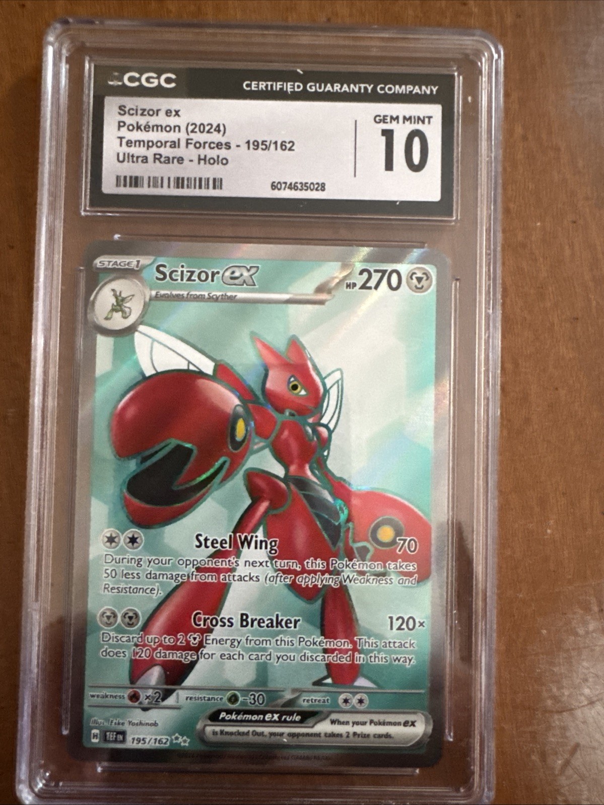 Pokemon 2024 Scizor Ex Ultra Rare 195/162 Temporal Forces Graded Cgc 10 Pokemon 2024 Scizor Ex Ultra Rare 195/162 Temporal Forces Graded Cgc 10
