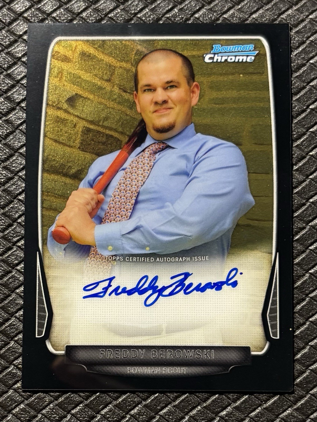 FREDDY BEROWSKI 2013 Bowman Chrome Scout Black Refractor Auto /25 SSP Case Hit FREDDY BEROWSKI 2013 Bowman Chrome Scout Black Refractor Auto /25 SSP Case Hit