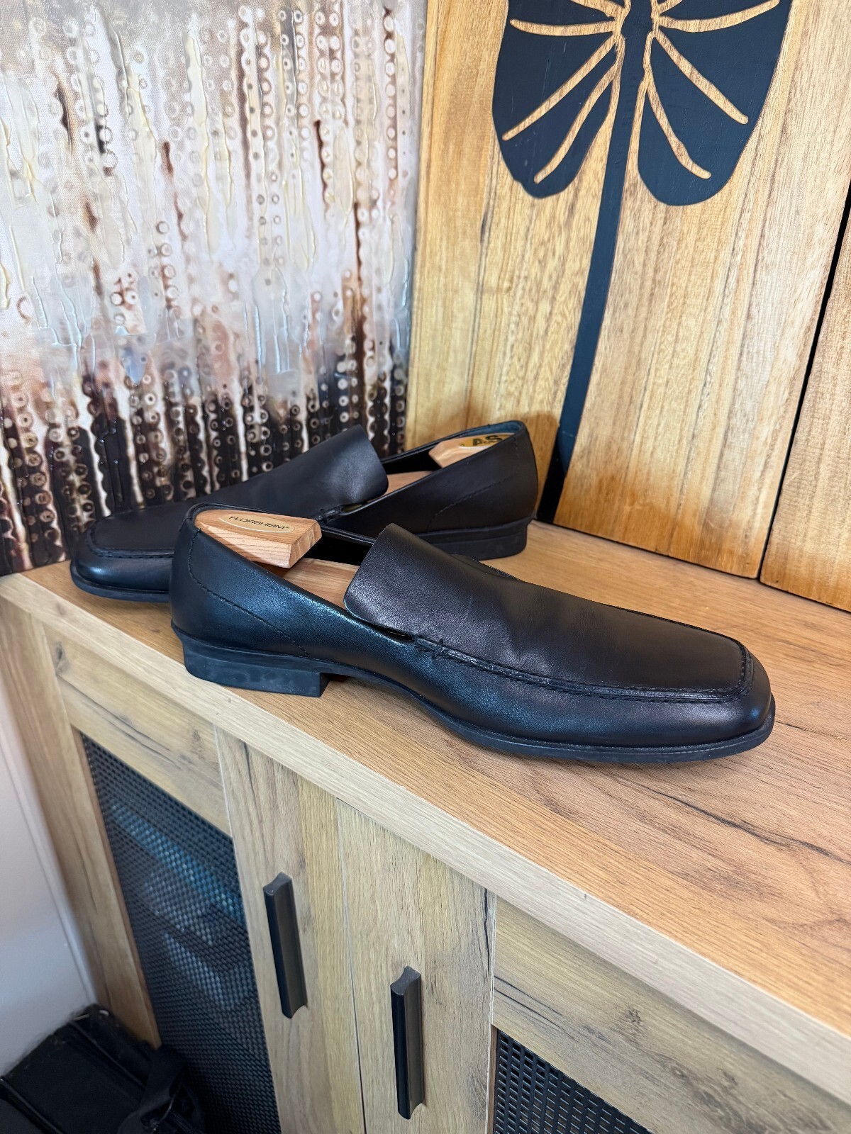 Gucci Men\'s Black Leather Loafers Size 11D Made in Italy