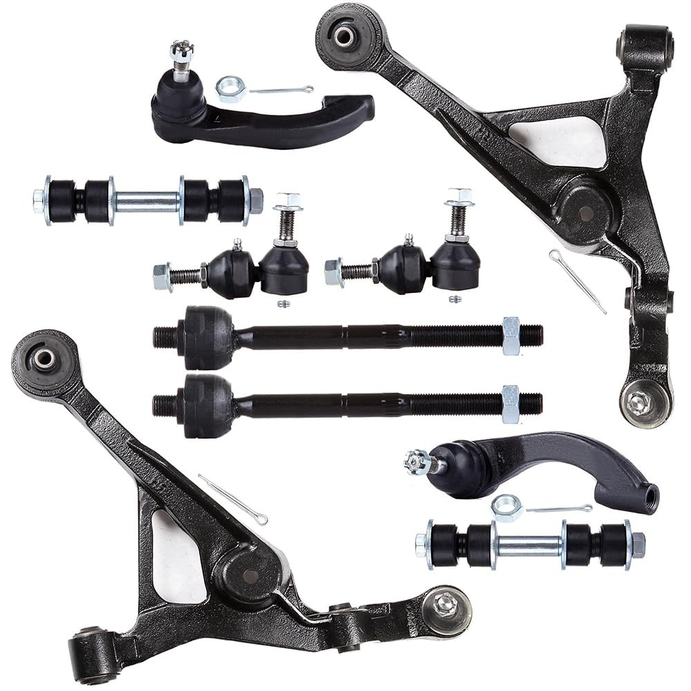 10pc Suspension Kit Control Arm Sway Bar Tie Rod 95-06 Stratus/Sebring/