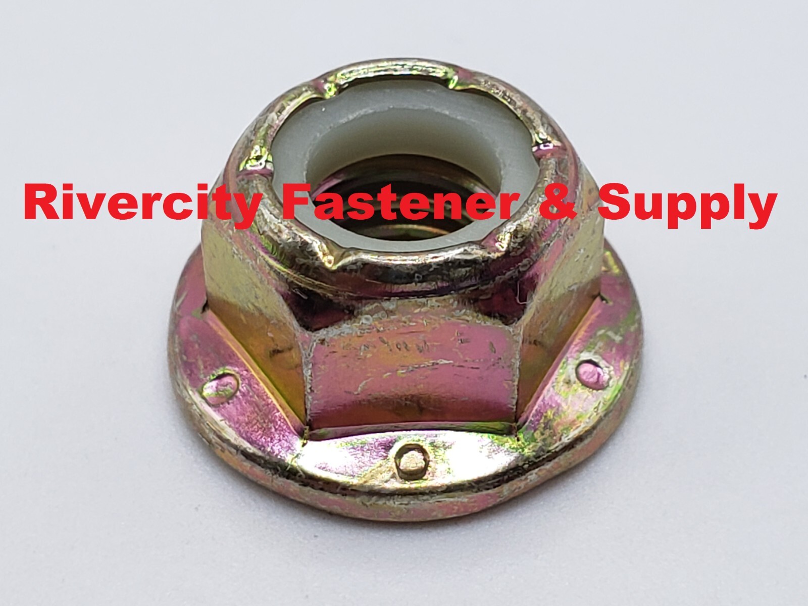 3/8-16 Grade 8 Nylon Insert Flange Lock Nuts 3/8 x 16 Flanged Stop Nut 3/8x16