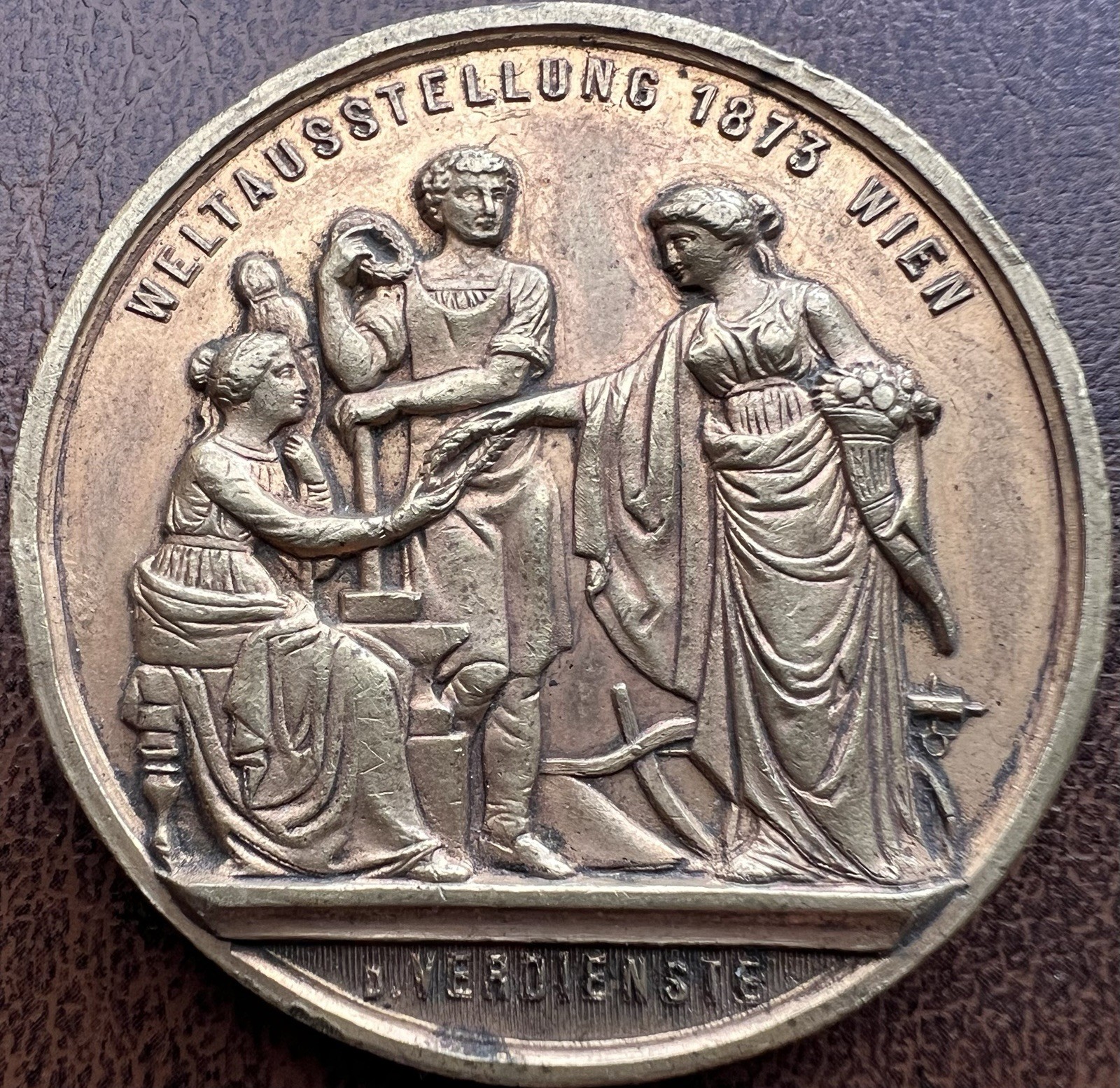 1873 Austria Vienna World Exhibition Medal - Weltausstellung Dem Verdienste 1873 Austria Vienna World Exhibition Medal - Weltausstellung Dem Verdienste