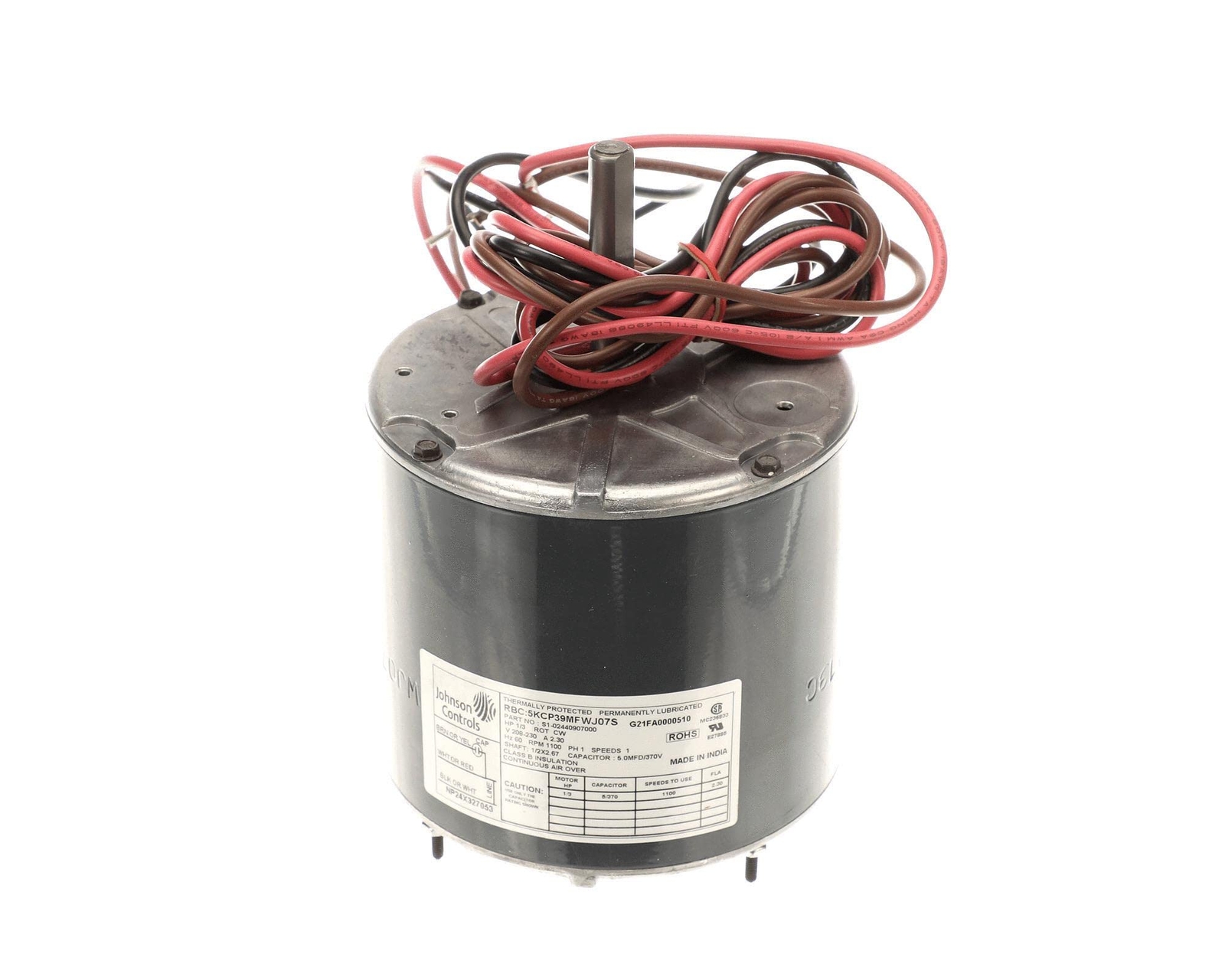 York S1-02440907000 Condenser Motor 1/3 HP 1100 RPM CW 230V Replacement for S1-0 York S1-02440907000 Condenser Motor 1/3 HP 1100 RPM CW 230V Replacement for S1-0