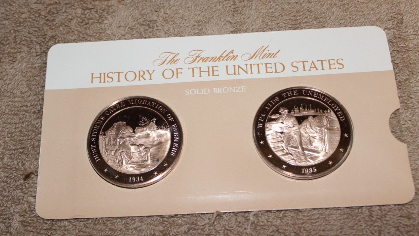 1934 and 1935 - History of the US Bronze 1 3/4 1934 and 1935 - History of the US Bronze 1 3/4