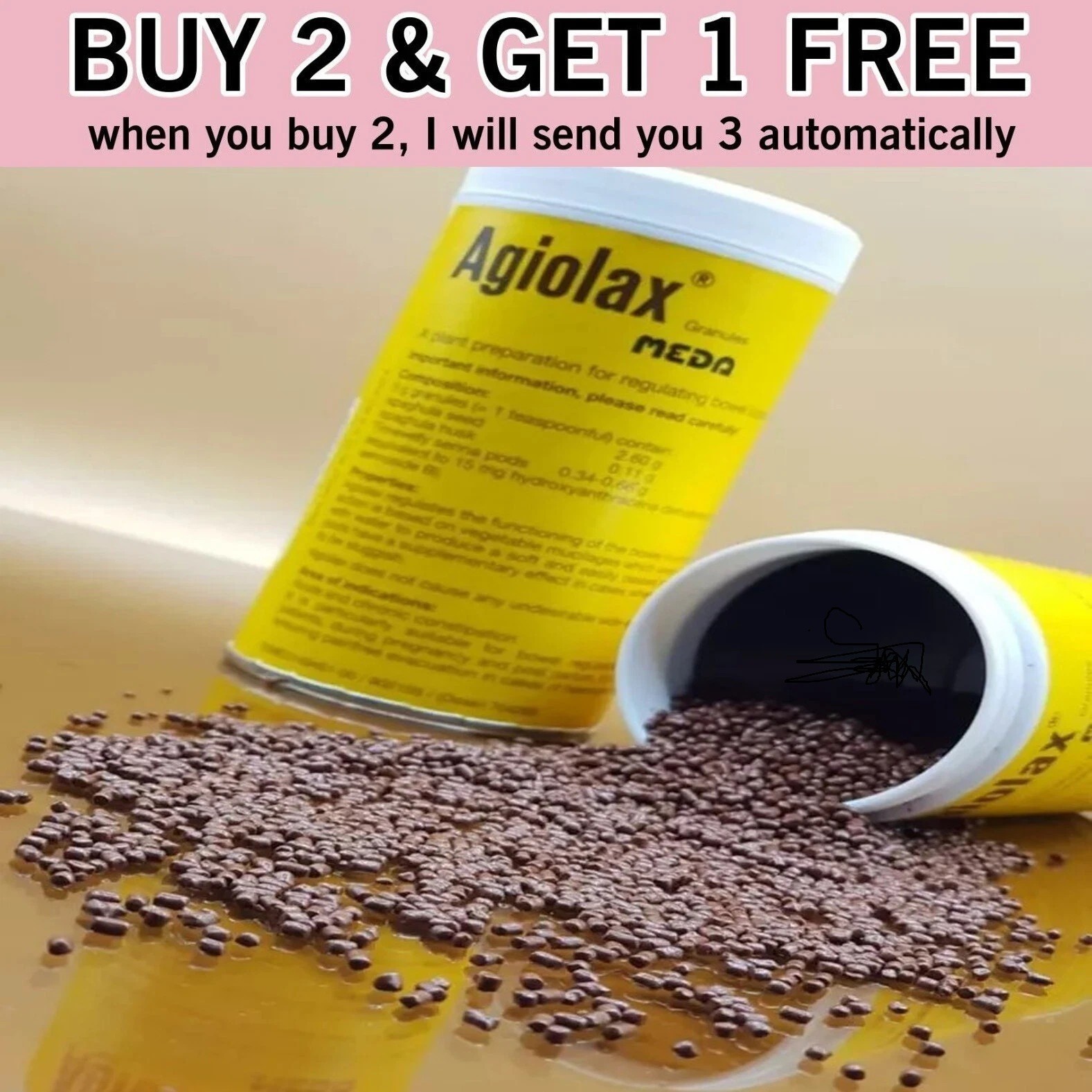 Madaus Agiolax Granules 250g Made in Germany  - Buy 2 Get 1 Free
