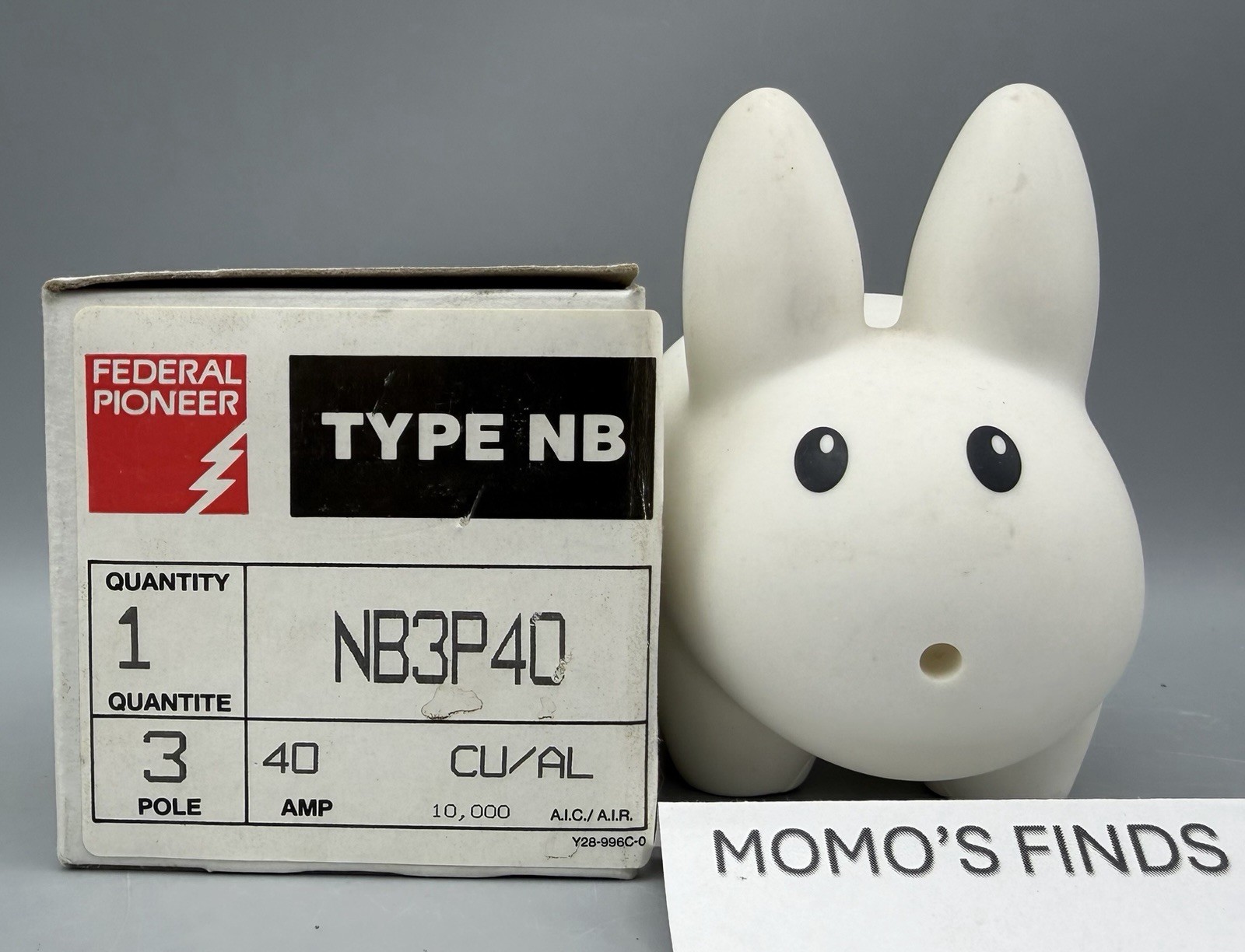 New NOS Federal Pioneer NB3P40 3 pole 40 Amp Stab-lok Circuit Breaker Bolt-on FS