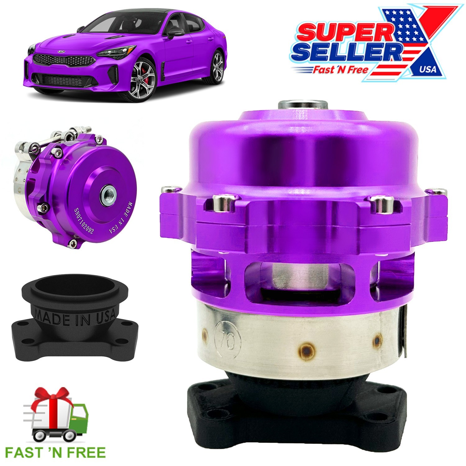 BV50 Series 50mm Blow off Valve BOV + Tial Flange for 2018 - 21 Kia Stinger 2.0T