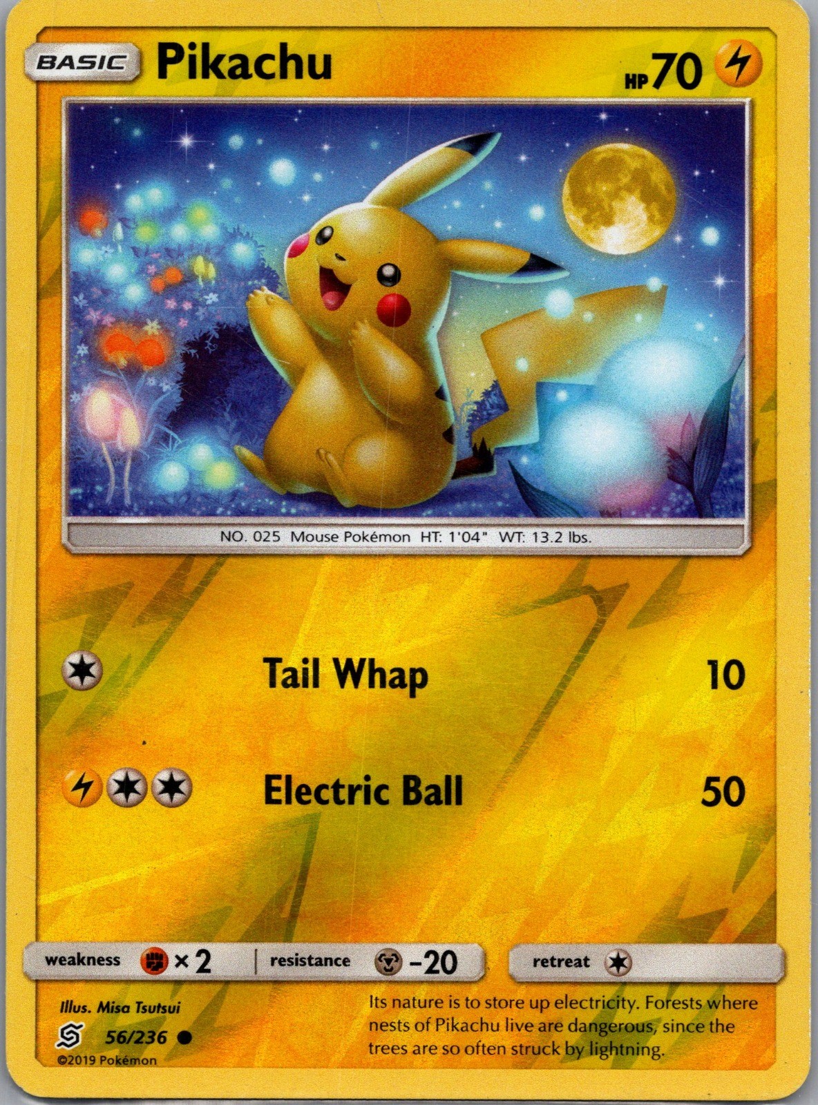 Pikachu (56) Reverse Holo Common SM - Unified Minds 56/236 MP