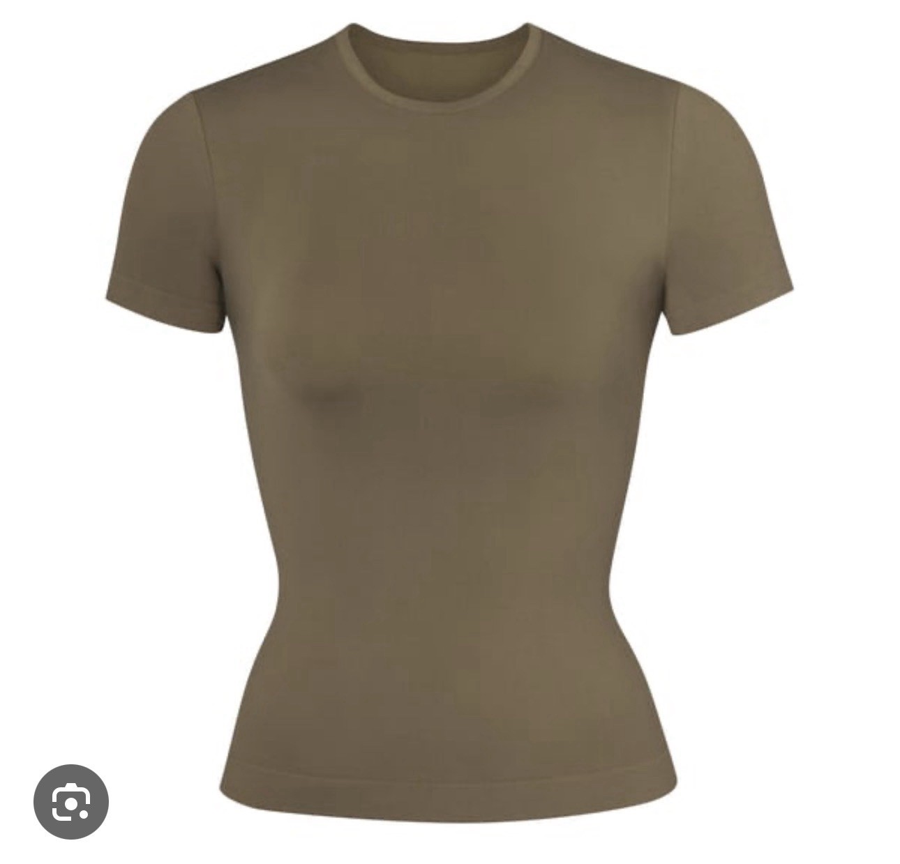 Skims Soft Smoothing Seamless T-shirt - Army Green MEDIUM Skims Soft Smoothing Seamless T-shirt - Army Green MEDIUM