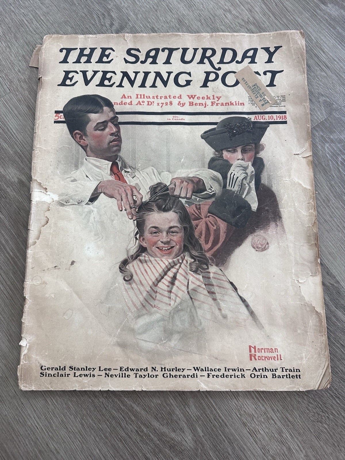 1918 Saturday Evening Post Norman Rockwell First Haircut Aug 10 1918 Original 1918 Saturday Evening Post Norman Rockwell First Haircut Aug 10 1918 Original