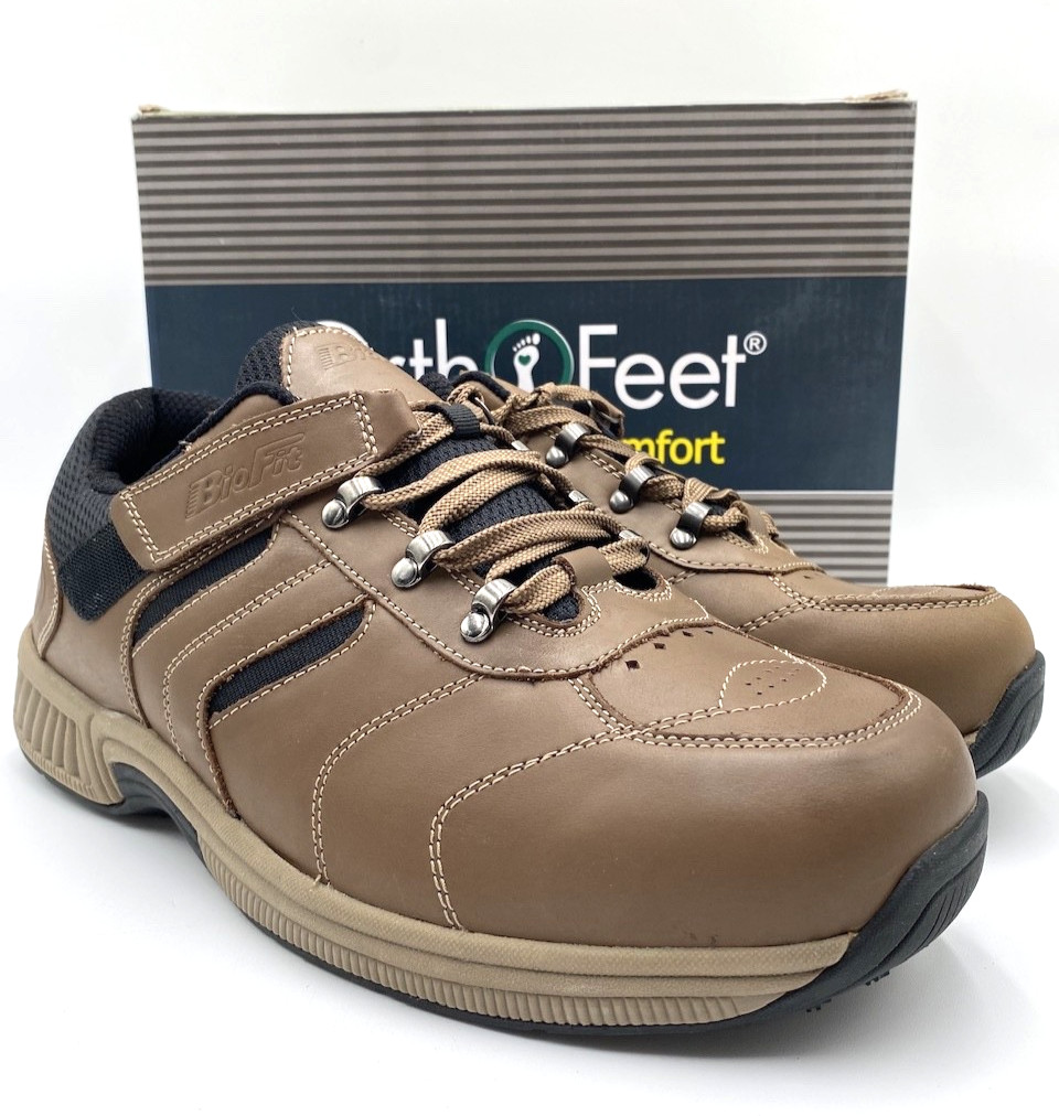 OrthoFeet/BioFit SHREVEPORT Men's NEW Tie-less Sneakers Brown Multiple Sizes