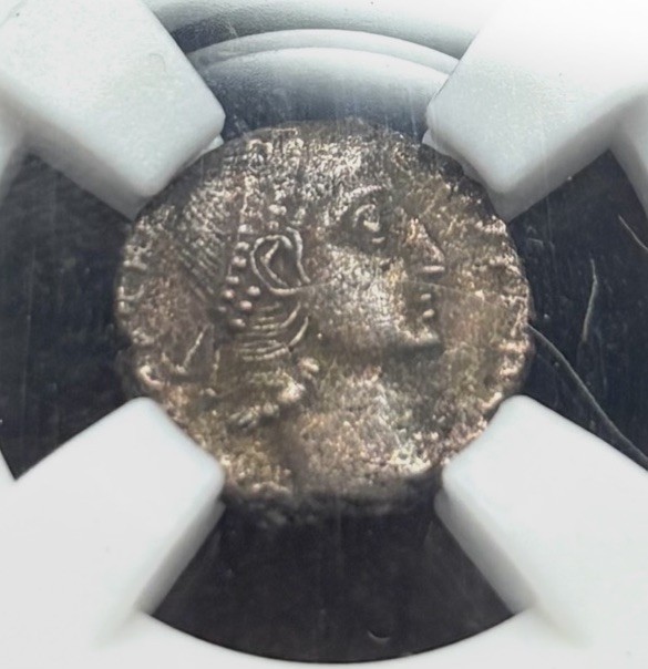 VF Rare House of Constantine Roman Follis VOT Wreath Ancient Coin