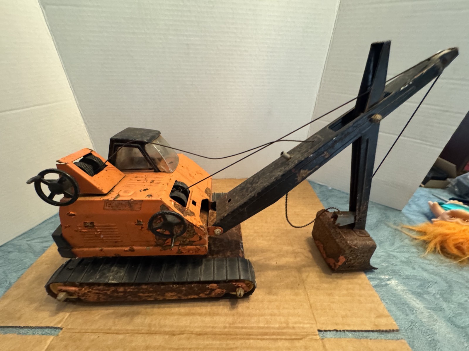 Vintage Nylint Excavator Construction Truck Pressed Steel Toy 1960s USA