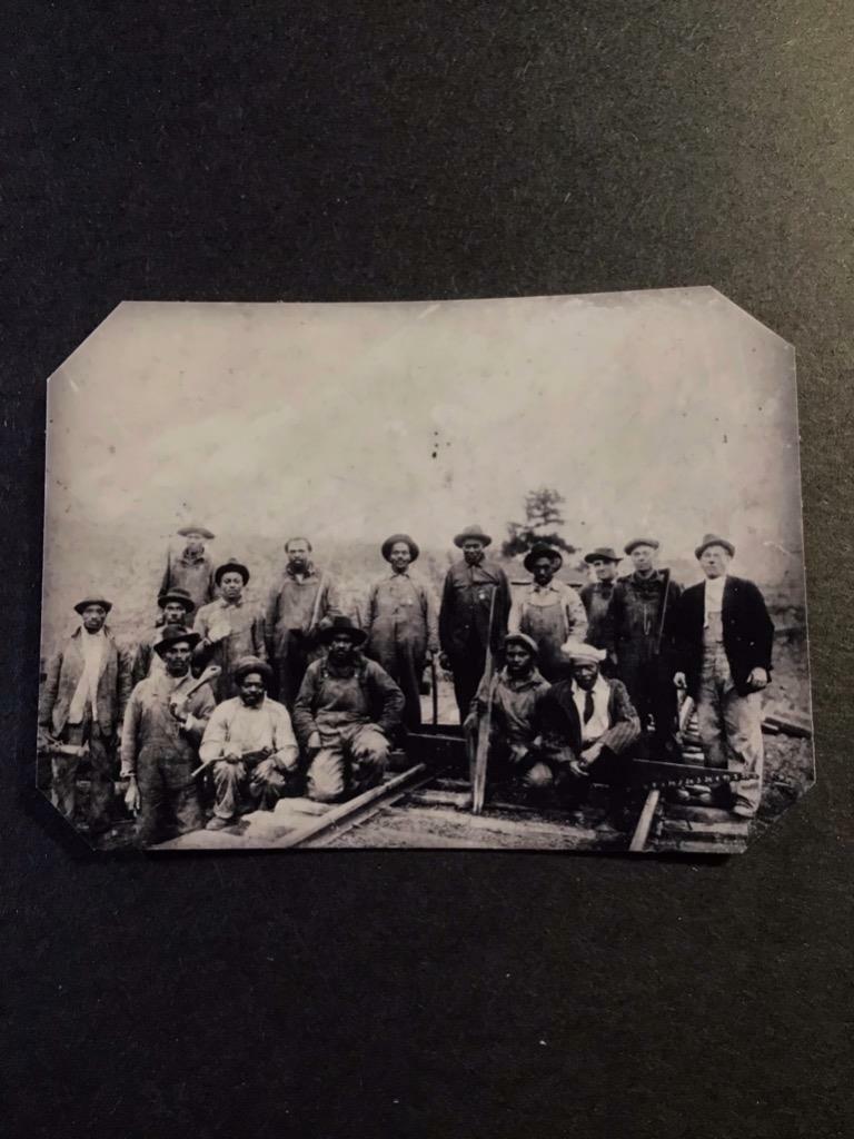 Sixth-Plate African-American Railroad Workers Tintype C2334RP