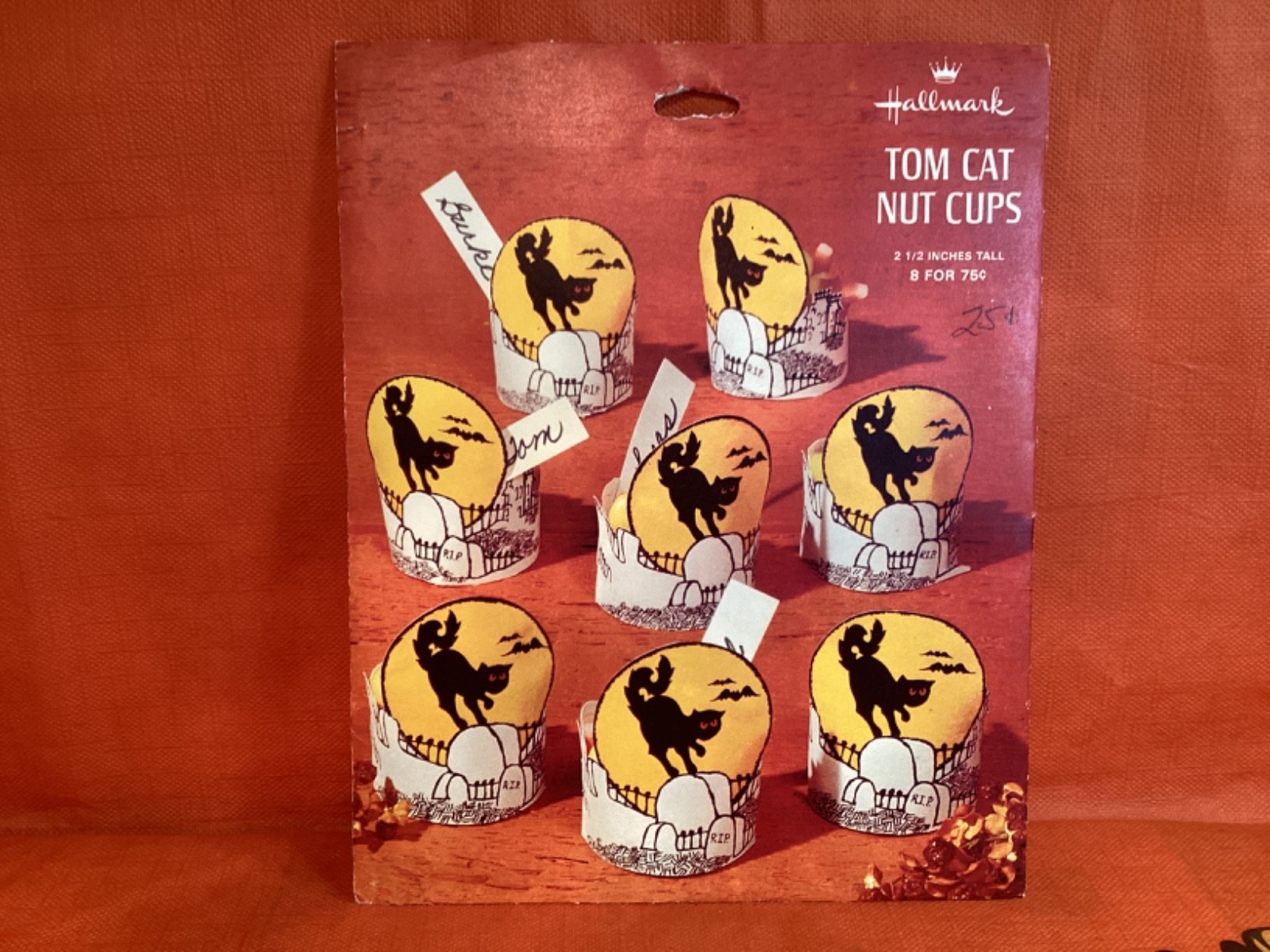 8 VINTAGE HALLOWEEN MIP HALLMARK NUT CUPS GRAVEYARD MINT UNOPENED 75HNC1-1 1975?