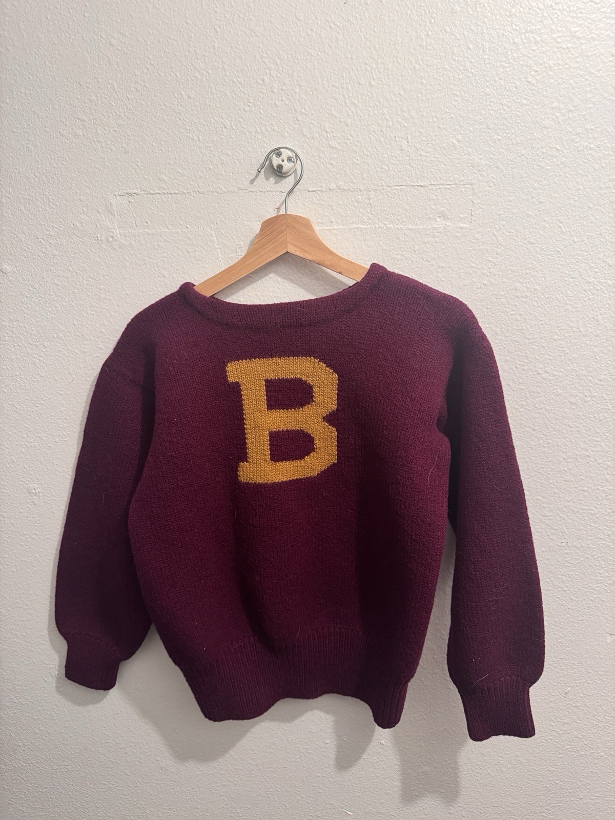 1950’s Recknit Varsity Letterman Crewneck Bates College Heavy Duty 100% Wool 1950’s Recknit Varsity Letterman Crewneck Bates College Heavy Duty 100% Wool