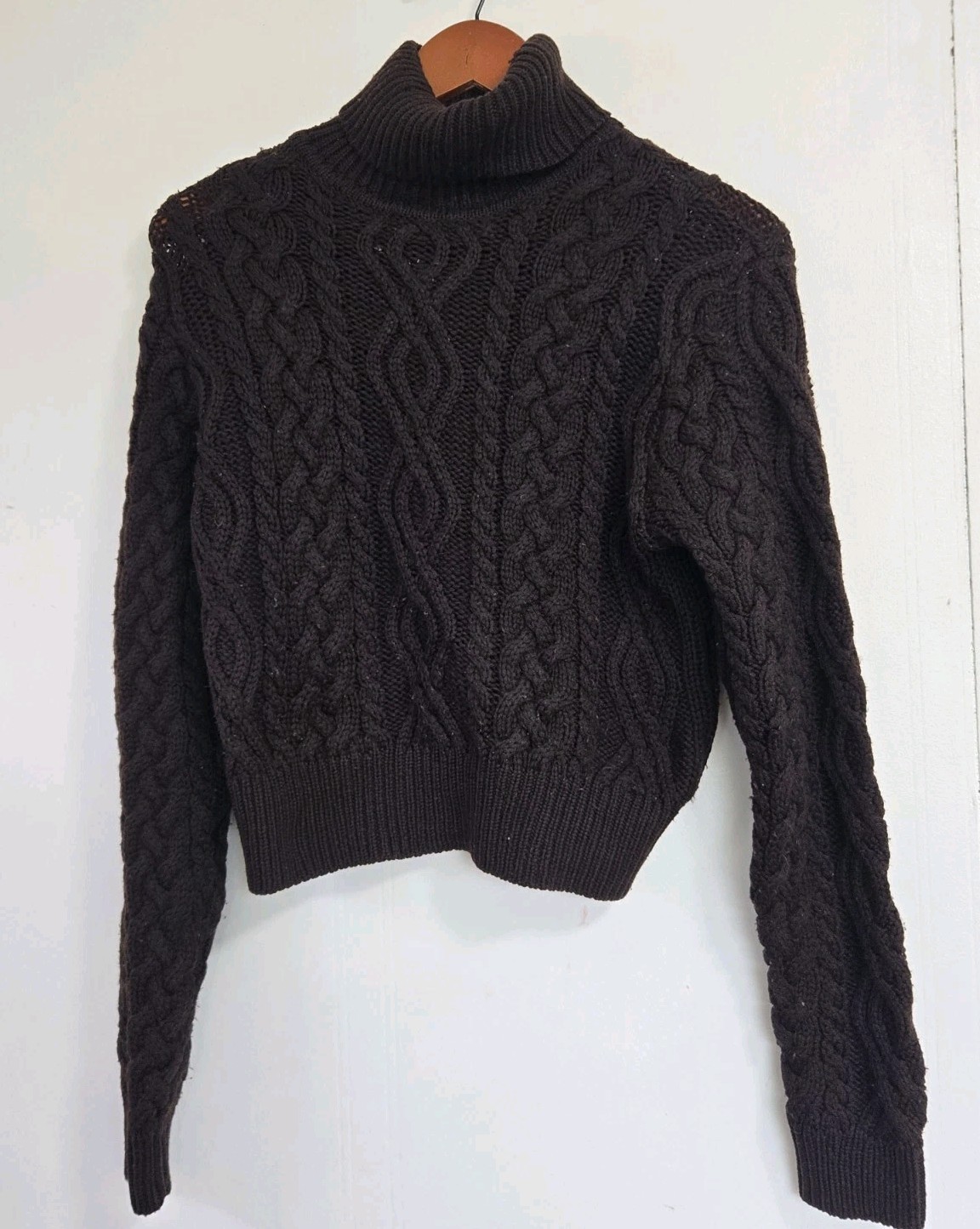 Vintage DKNY Sweater Womens P Cableknit Preppy Academia Twee Comfort Basics