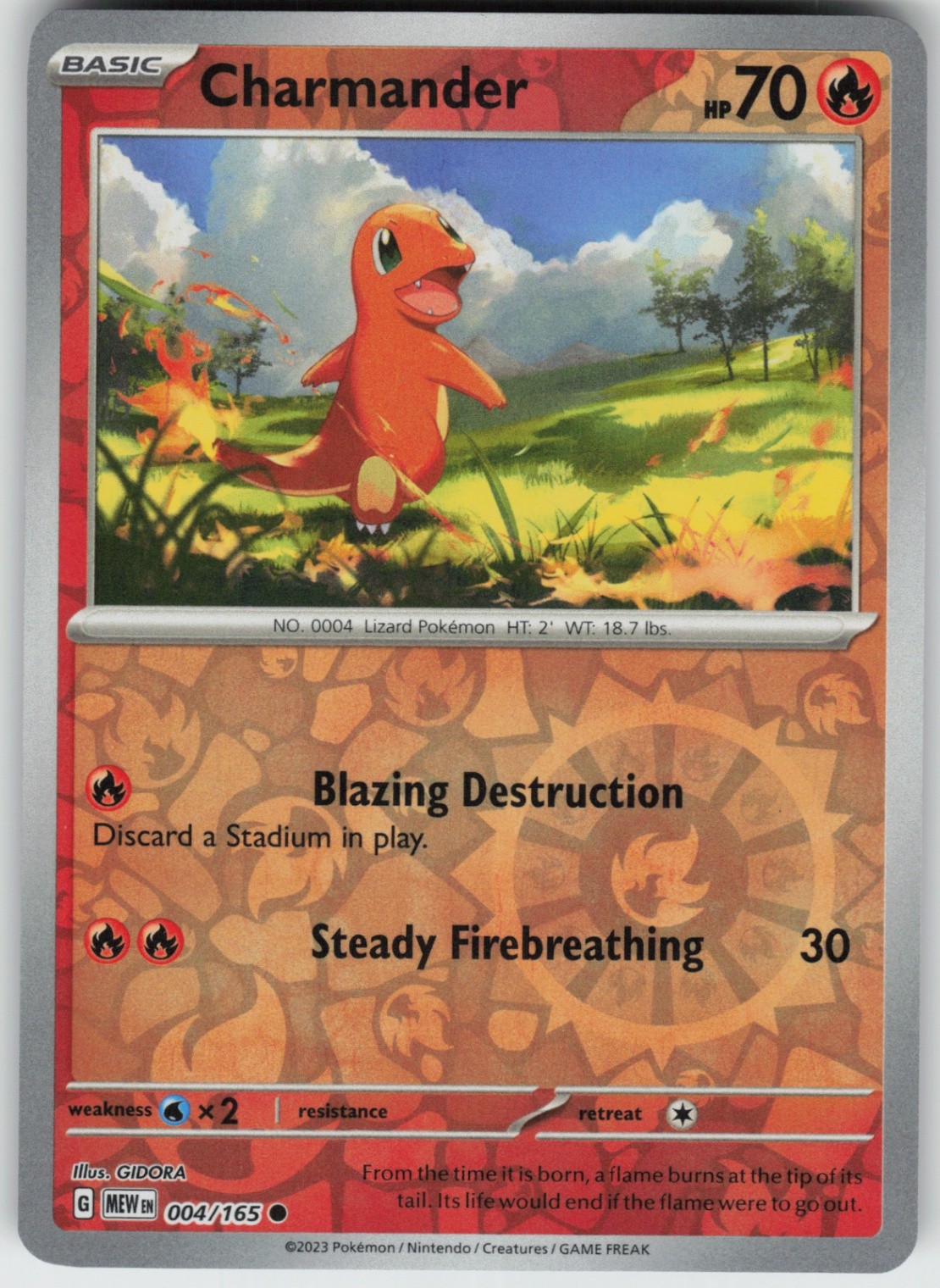 PO-01 Reverse Holo Charmander 004/165 Common SV: Scarlet & Violet 151 PO-01 Reverse Holo Charmander 004/165 Common SV: Scarlet & Violet 151