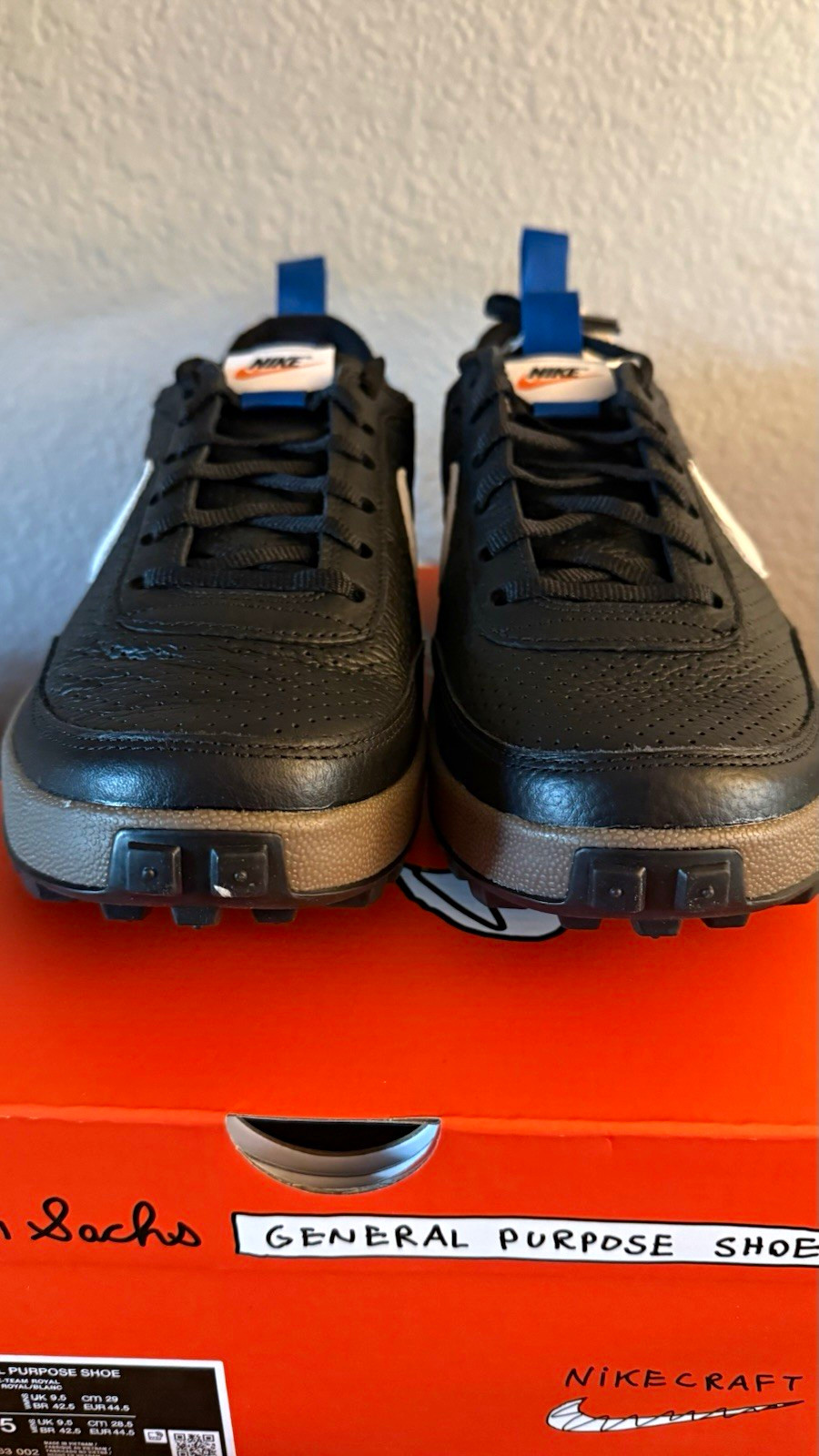 Nike Tom Sachs NikeCraft General Purpose Shoe Black/White Gum FZ1363-002 10.5m Nike Tom Sachs NikeCraft General Purpose Shoe Black/White Gum FZ1363-002 10.5m