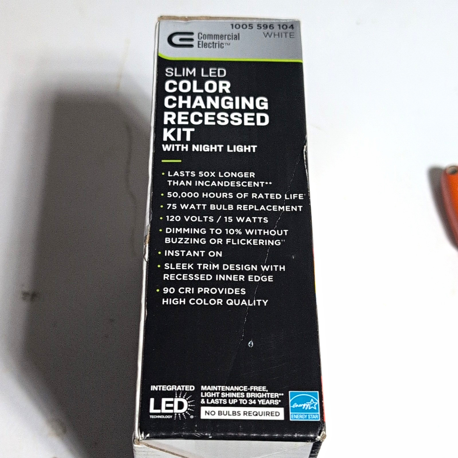 Commercial Electric Slim LED Color-Changing Recessed Kit w/ Night Light White