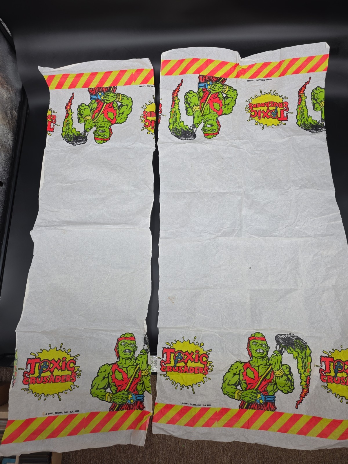 Vintage Toxic Crusaders Paper Table Cloth 1991 Very Rare As Is Troma Inc Vintage Toxic Crusaders Paper Table Cloth 1991 Very Rare As Is Troma Inc