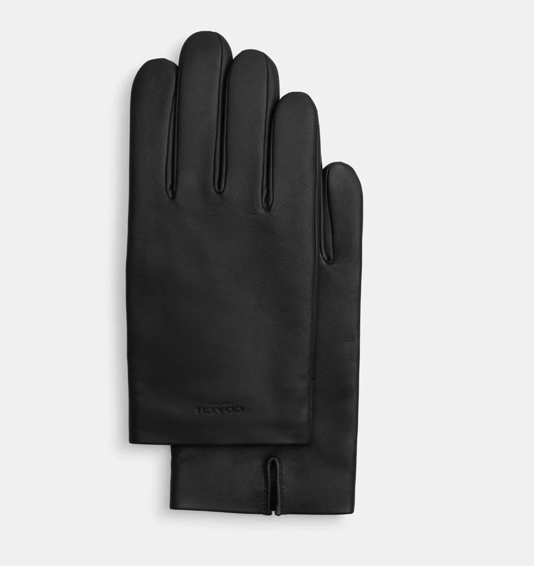 Coach Men\'s Black Leather Tech Gloves (CV863) Sizes M/L/XL - NWT