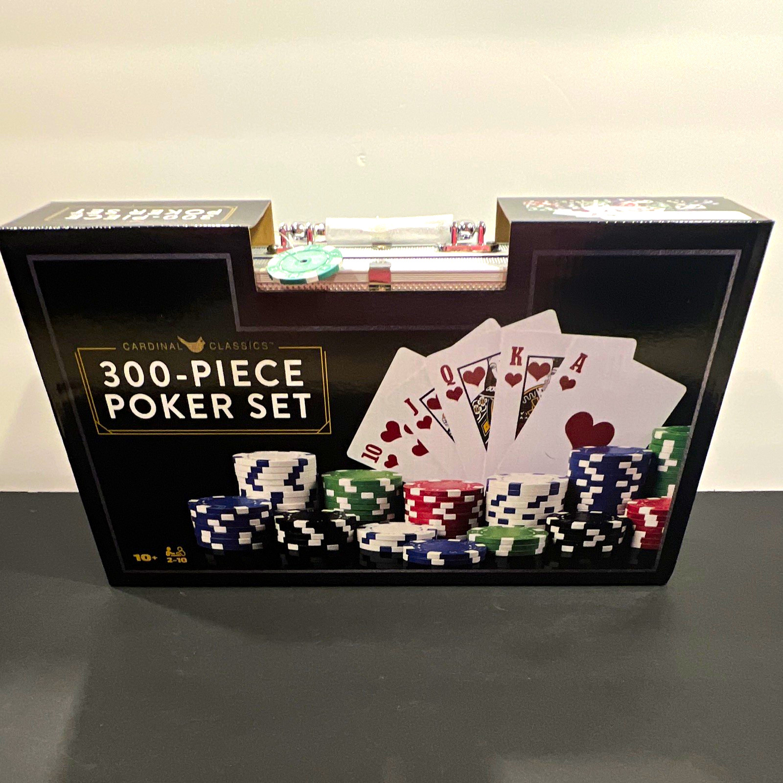 Cardinal Classics 300-Piece Poker Set w/ Aluminum Case, Chips, Cards, Dice