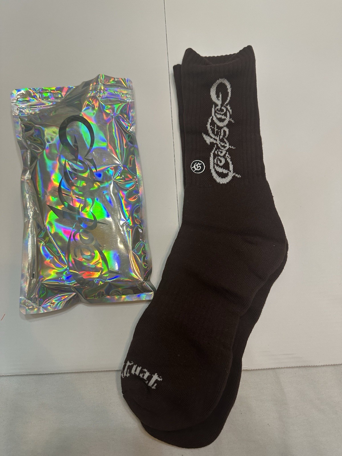 Godspeed New Age Logo Socks Dark Brown Godspeed New Age Logo Socks Dark Brown