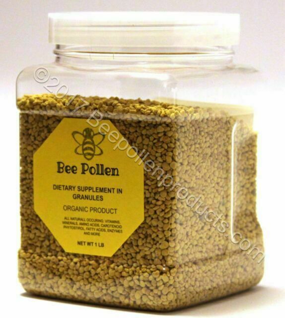 BEE POLLEN 100% Pure Natural Not Processed Raw Bee Pollen Granules 1 lb FDA Cert