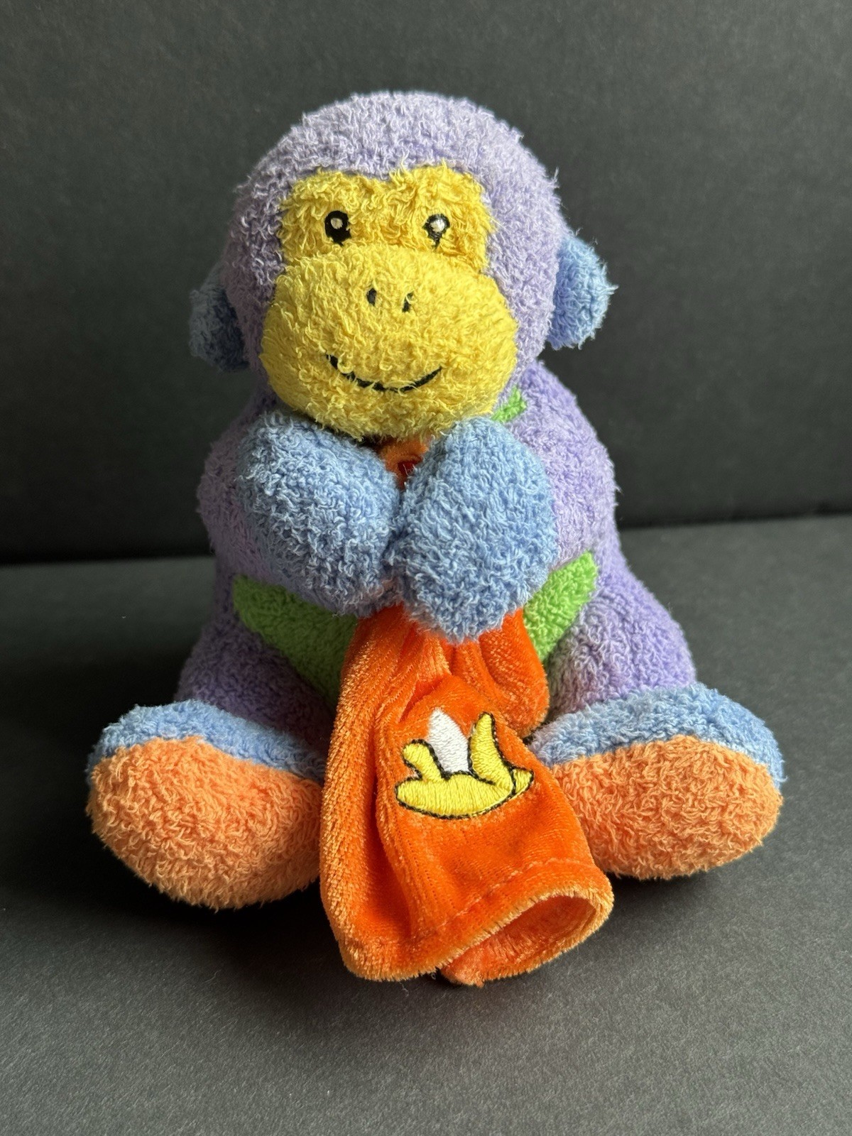Baby GUND Tutti Frutti Monkey Colorblock Stuffed Plush Lovey Banana Blanket