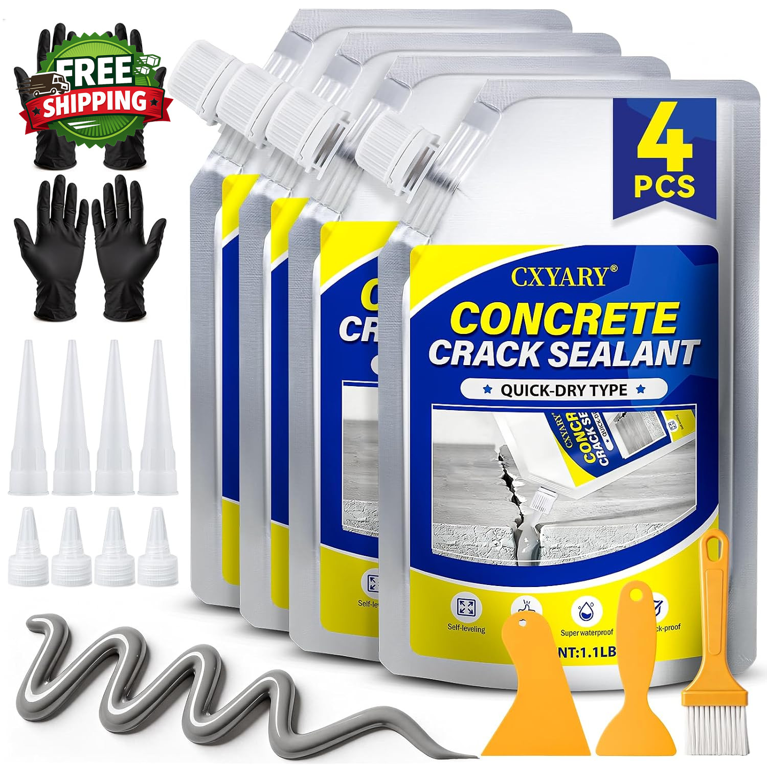 Concrete Crack Filler Self Leveling Cement Magic Crack Filler for Concrete Easy